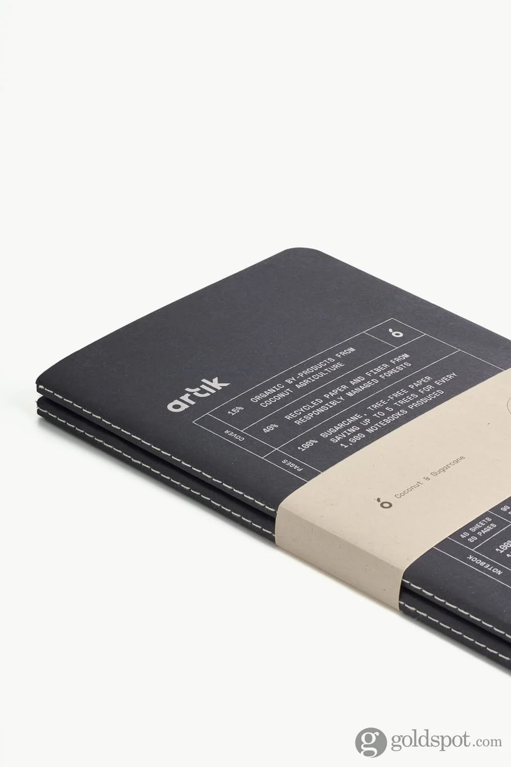 Artik Pack Of 2 Singer Sewn Notebooks in Coconut - Image 3