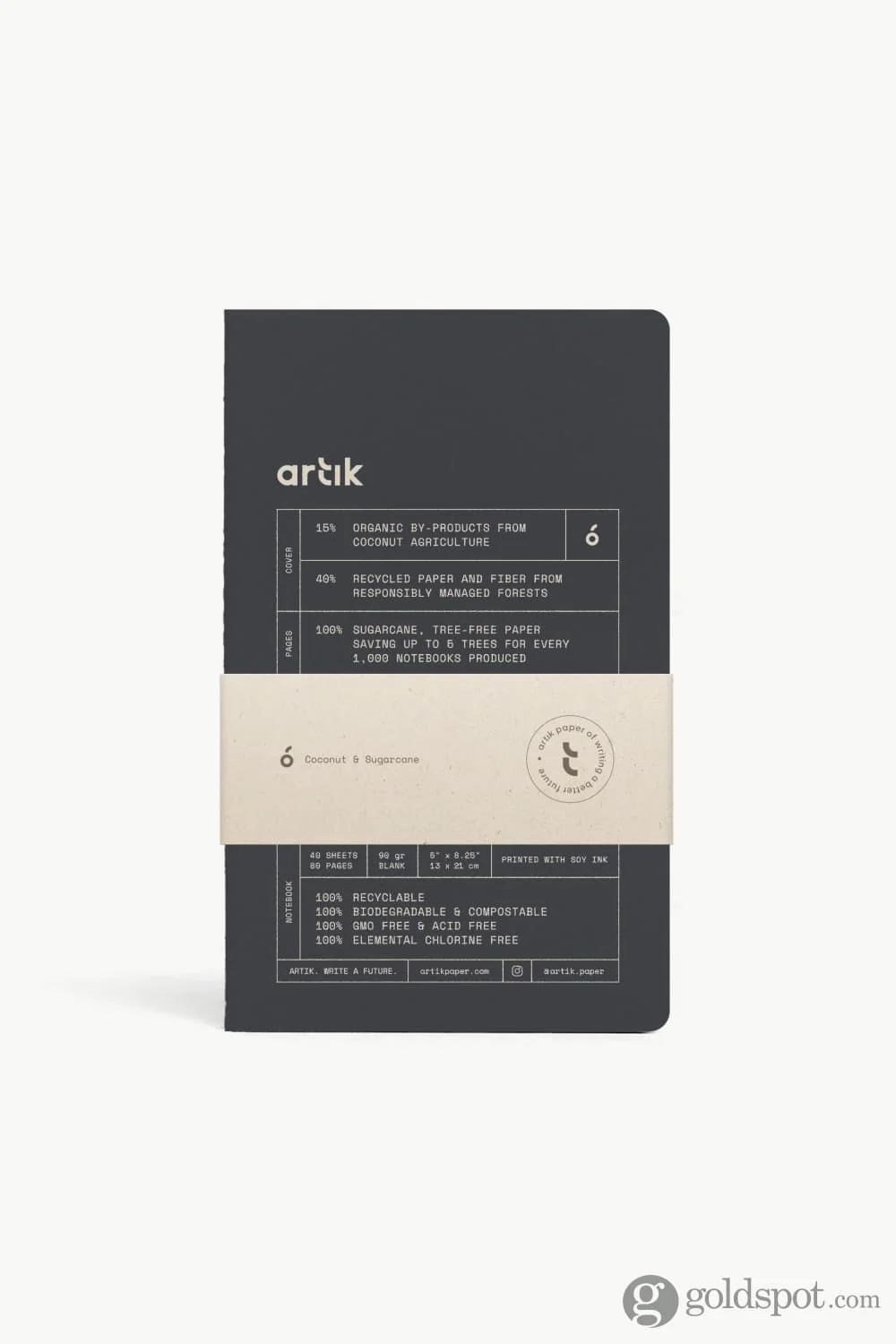 Artik Pack Of 2 Singer Sewn Notebooks in Coconut - Image 7