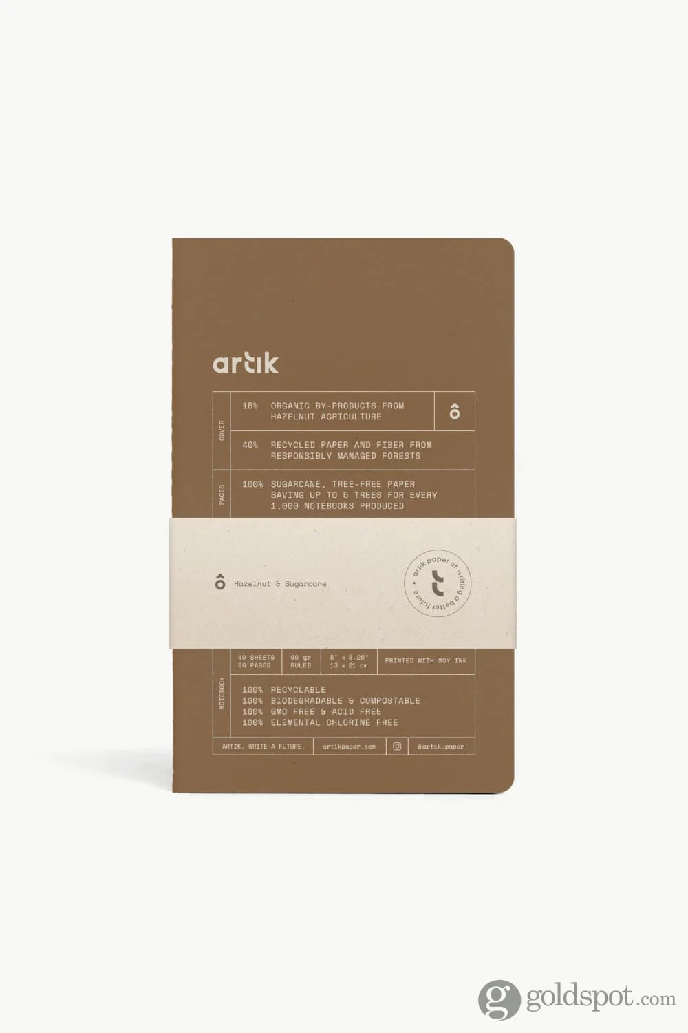 Artik Pack Of 2 Singer Sewn Notebooks in Hazelnut - Image 6