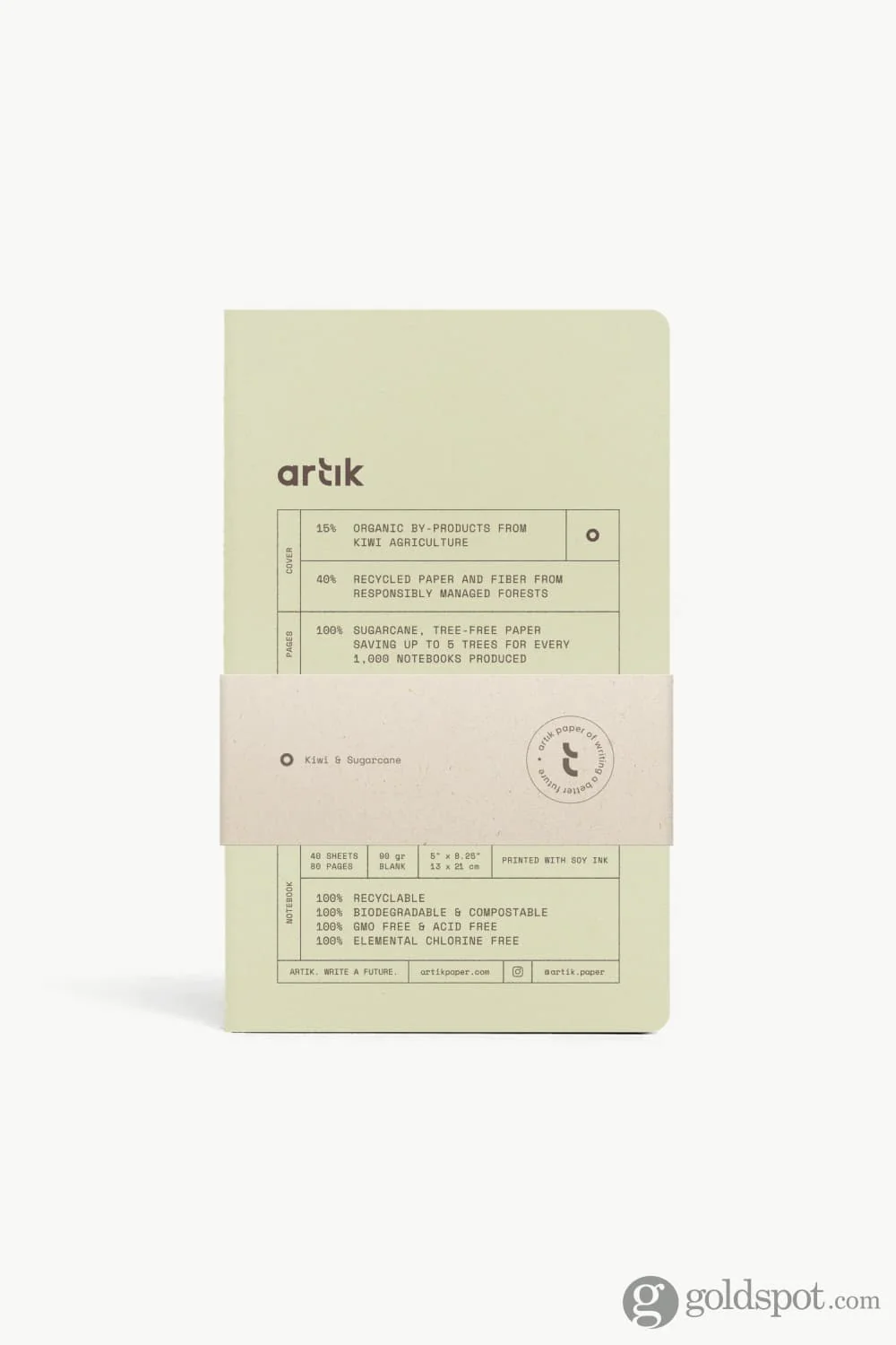 Artik Pack Of 2 Singer Sewn Notebooks in Kiwi - Image 7
