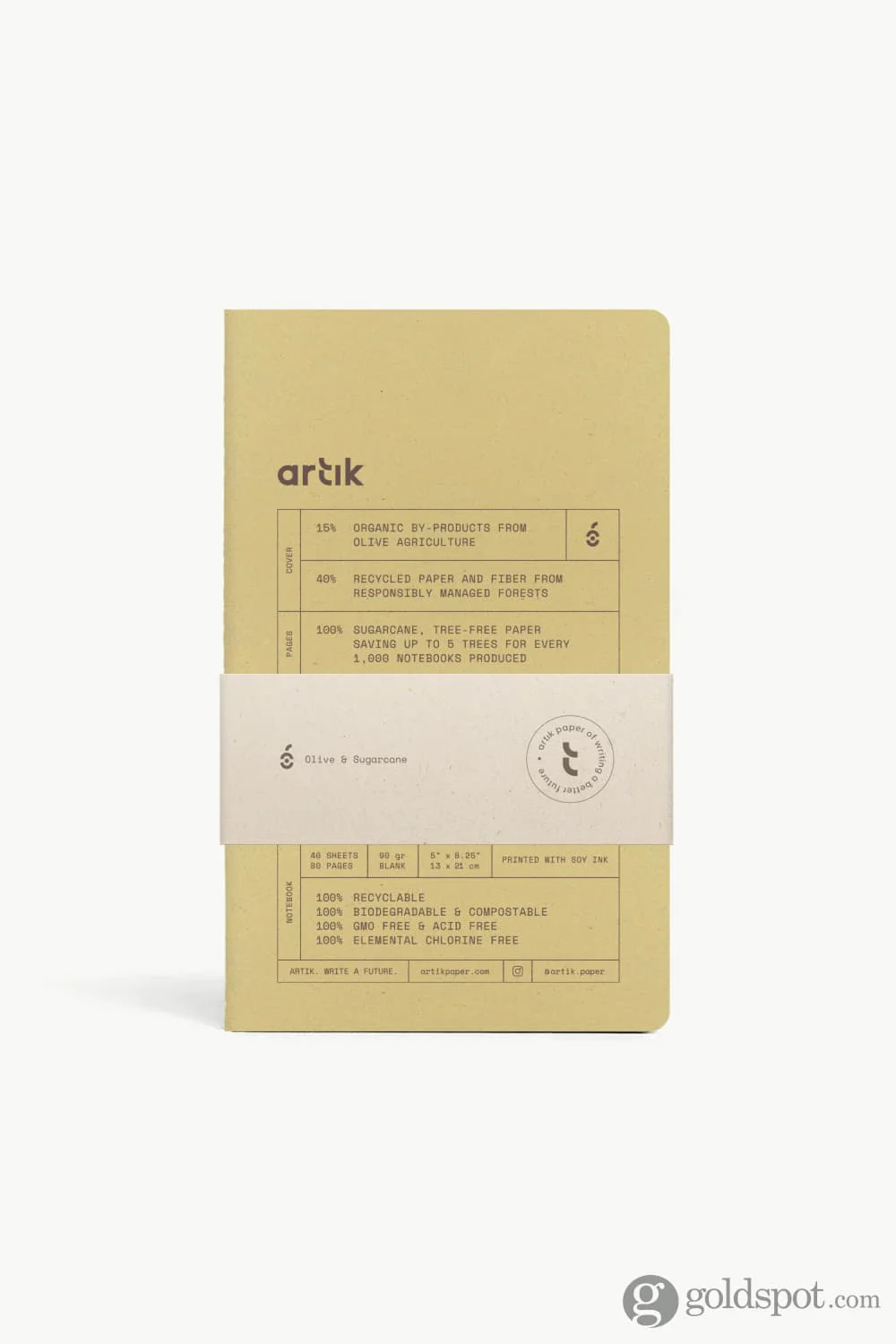 Artik Pack Of 2 Singer Sewn Notebooks in Olive - Image 7