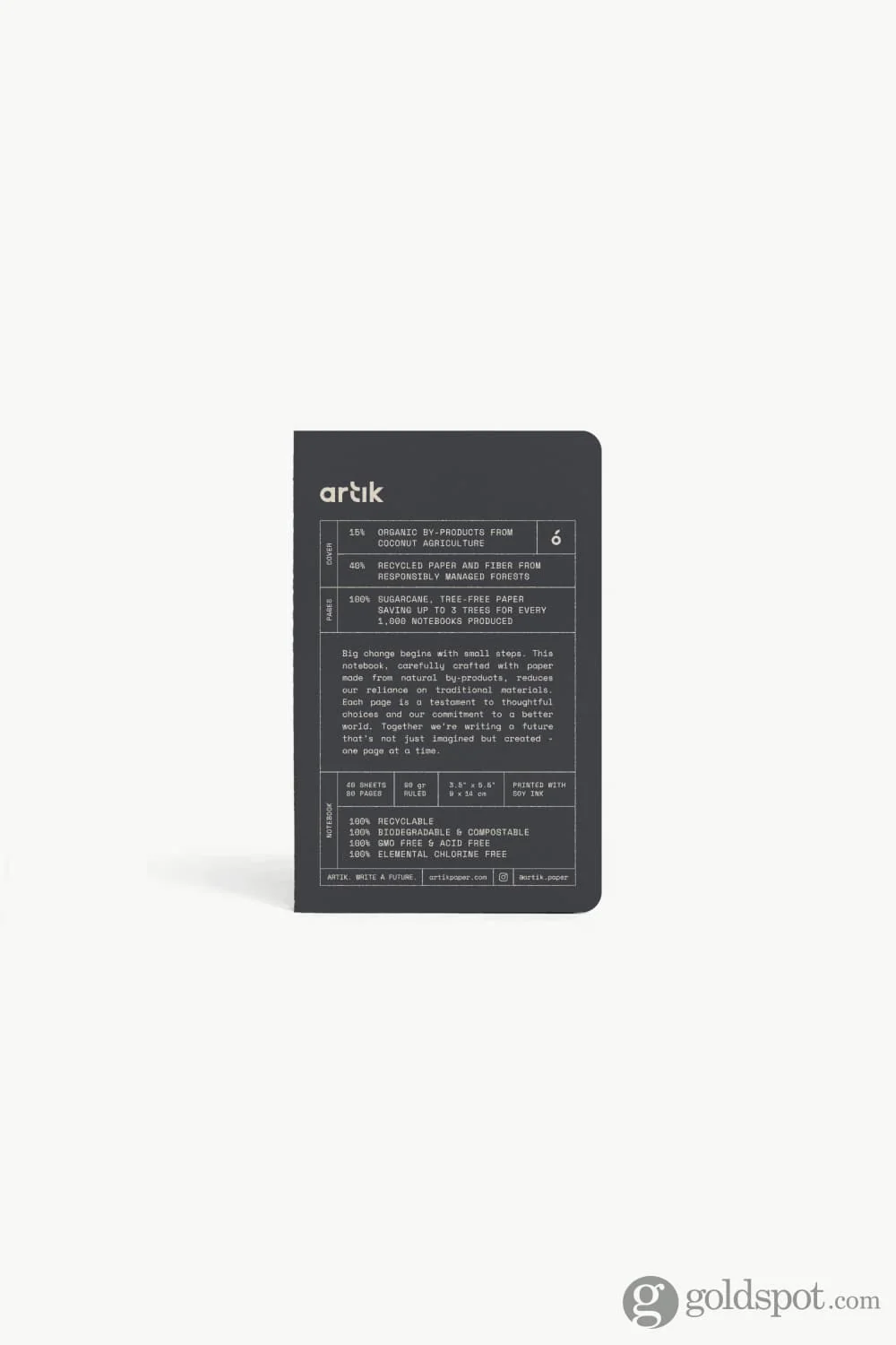 Artik Pack Of 3 Pocket Singer Sewn Notebooks in Coconut - Image 2
