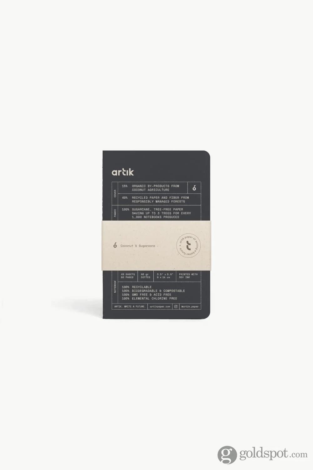 Artik Pack Of 3 Pocket Singer Sewn Notebooks in Coconut - Image 7