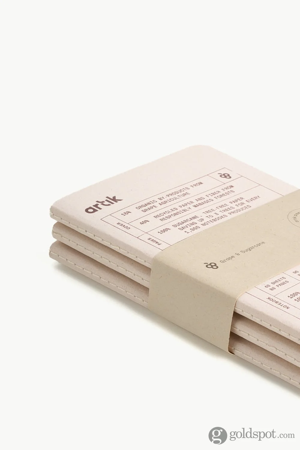 Artik Pack Of 3 Pocket Singer Sewn Notebooks in Grape - Image 3