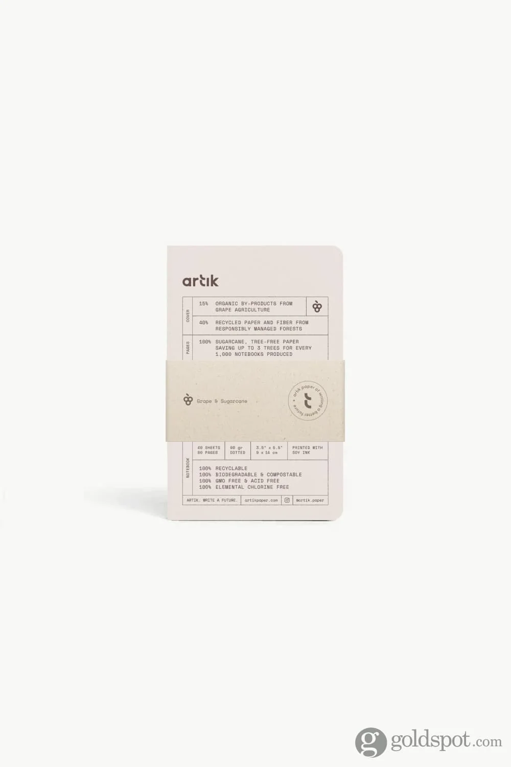 Artik Pack Of 3 Pocket Singer Sewn Notebooks in Grape - Image 7