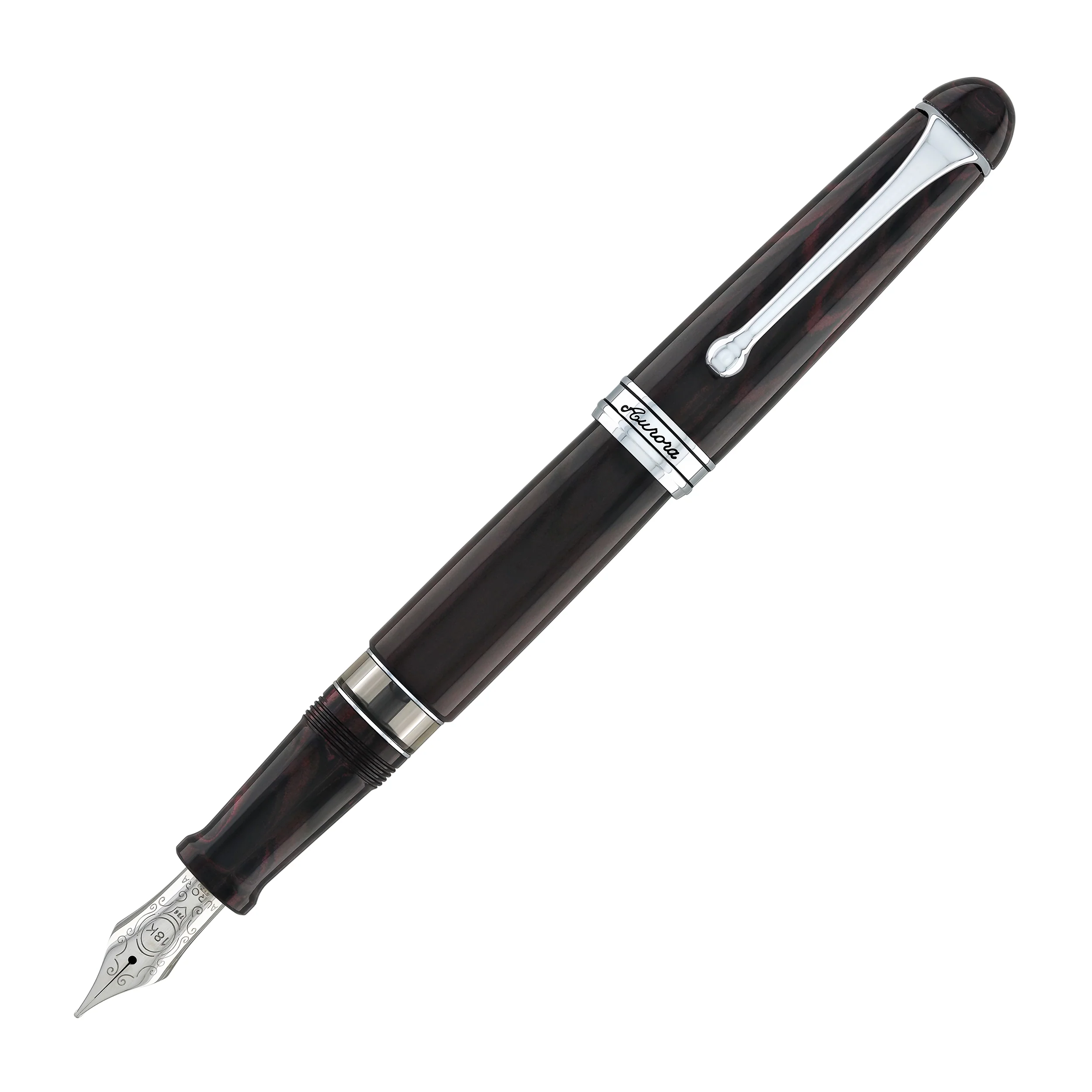 Aurora 88  Fountain Pen in Ebonite Magenta - 18K Gold - Image 3