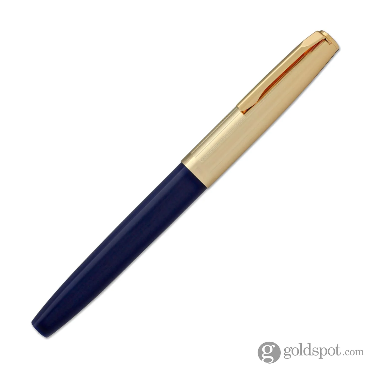Aurora Duo Cart Fountain Pen - Dark Blue Resin with Gold Plated Cap, Medium Point - Image 5
