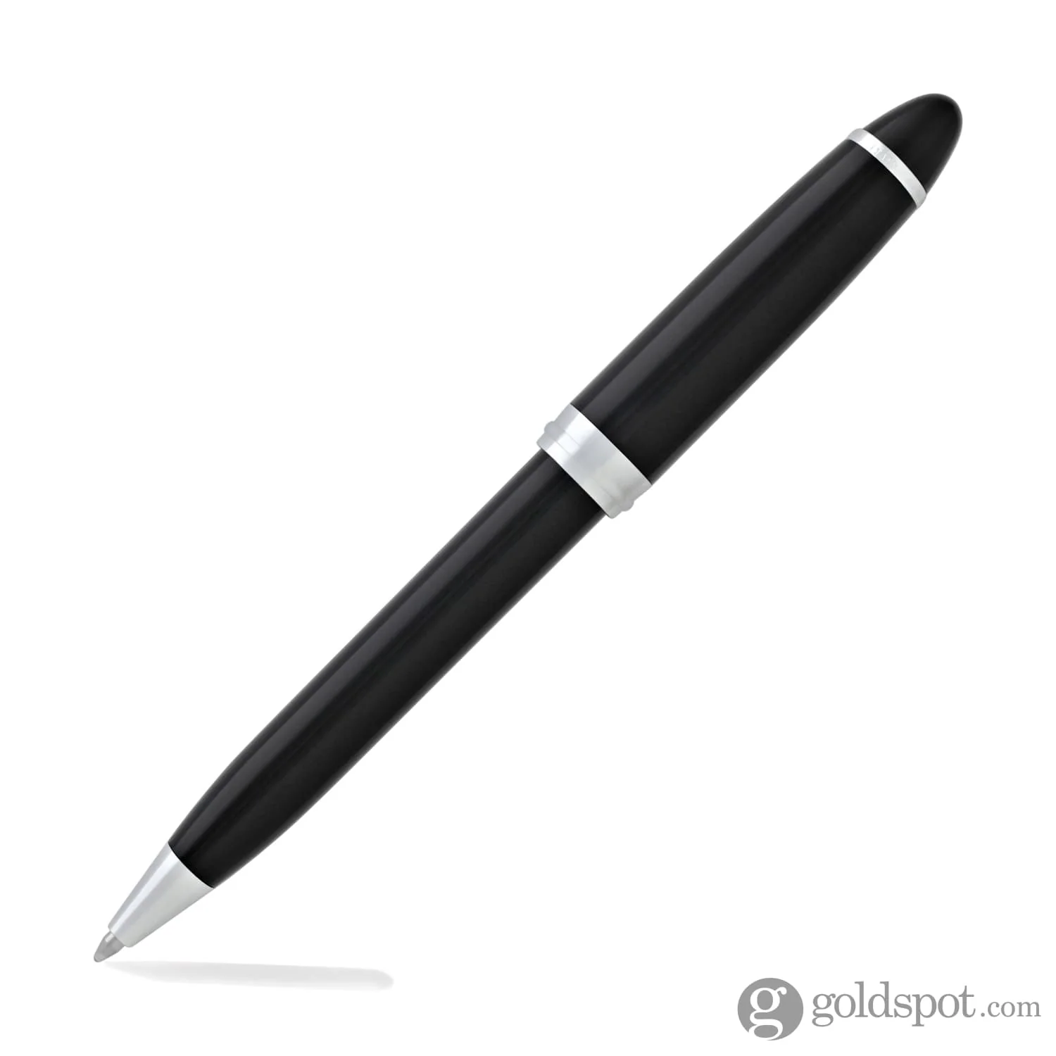 Aurora Ipsilon Deluxe Ballpoint Pen in Black with Chrome Trim - Image 4