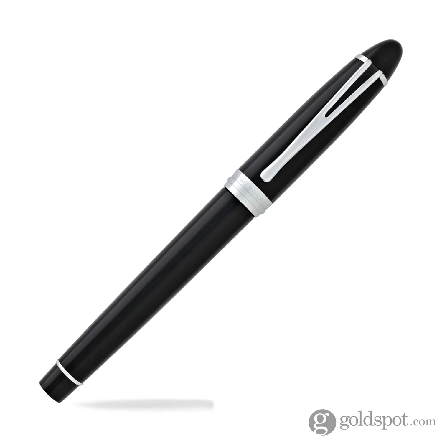 Aurora Ipsilon Deluxe Rollerball Pen in Black with Chrome Trim - Image 5