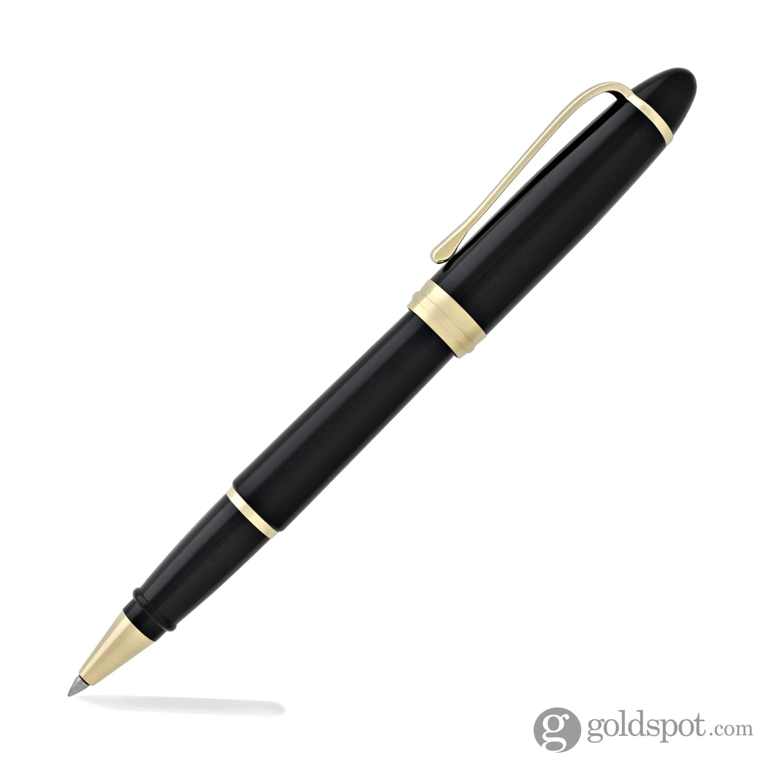 Aurora Ipsilon Deluxe Rollerball Pen in Black with Gold Trim - Image 3