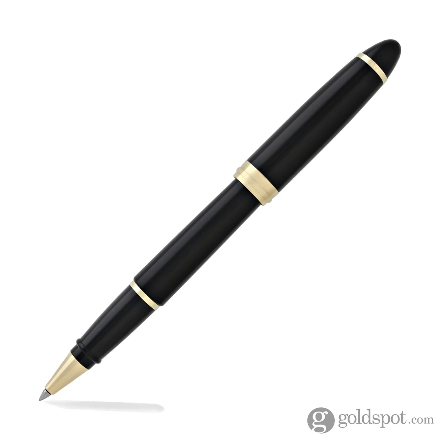 Aurora Ipsilon Deluxe Rollerball Pen in Black with Gold Trim - Image 4