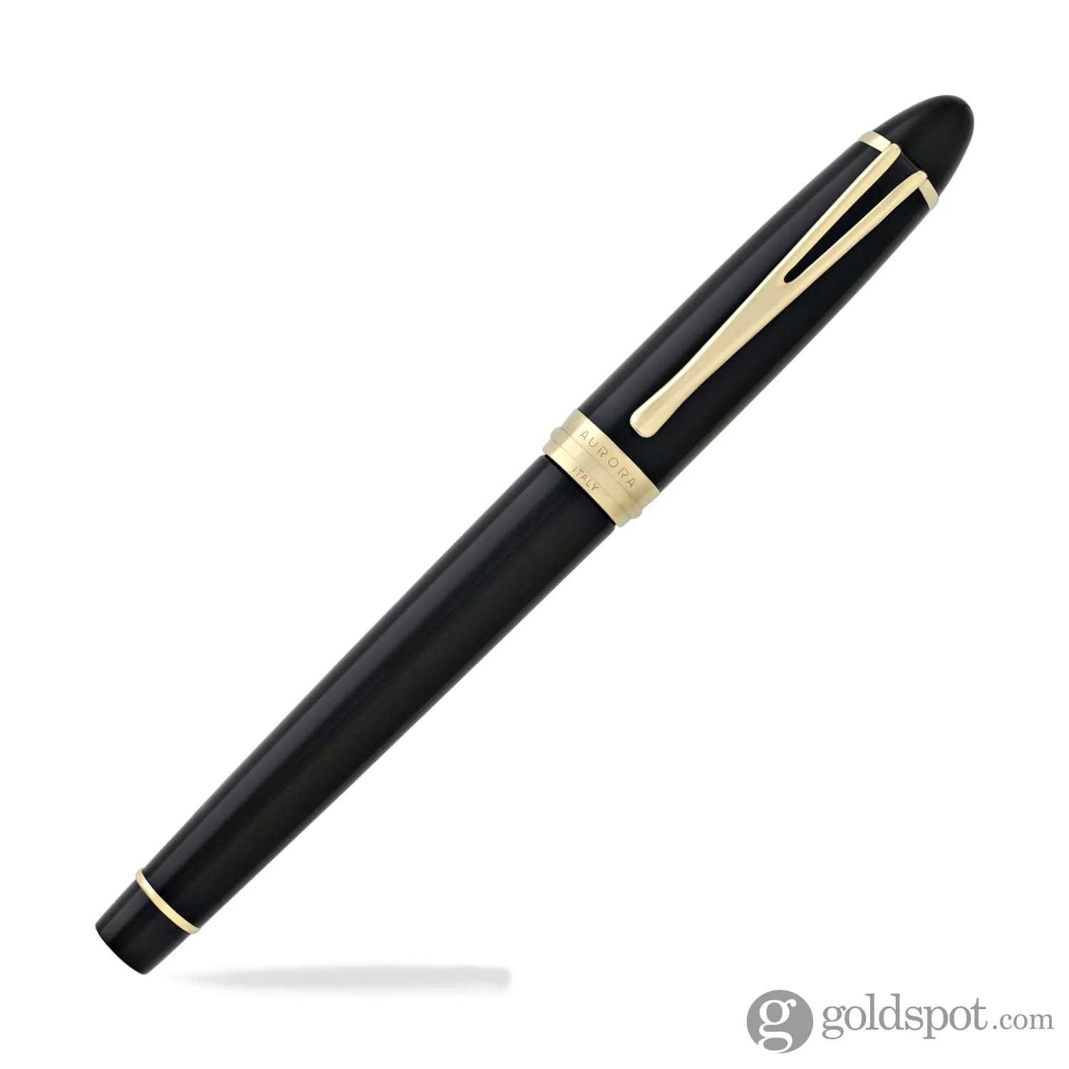 Aurora Ipsilon Deluxe Rollerball Pen in Black with Gold Trim - Image 5