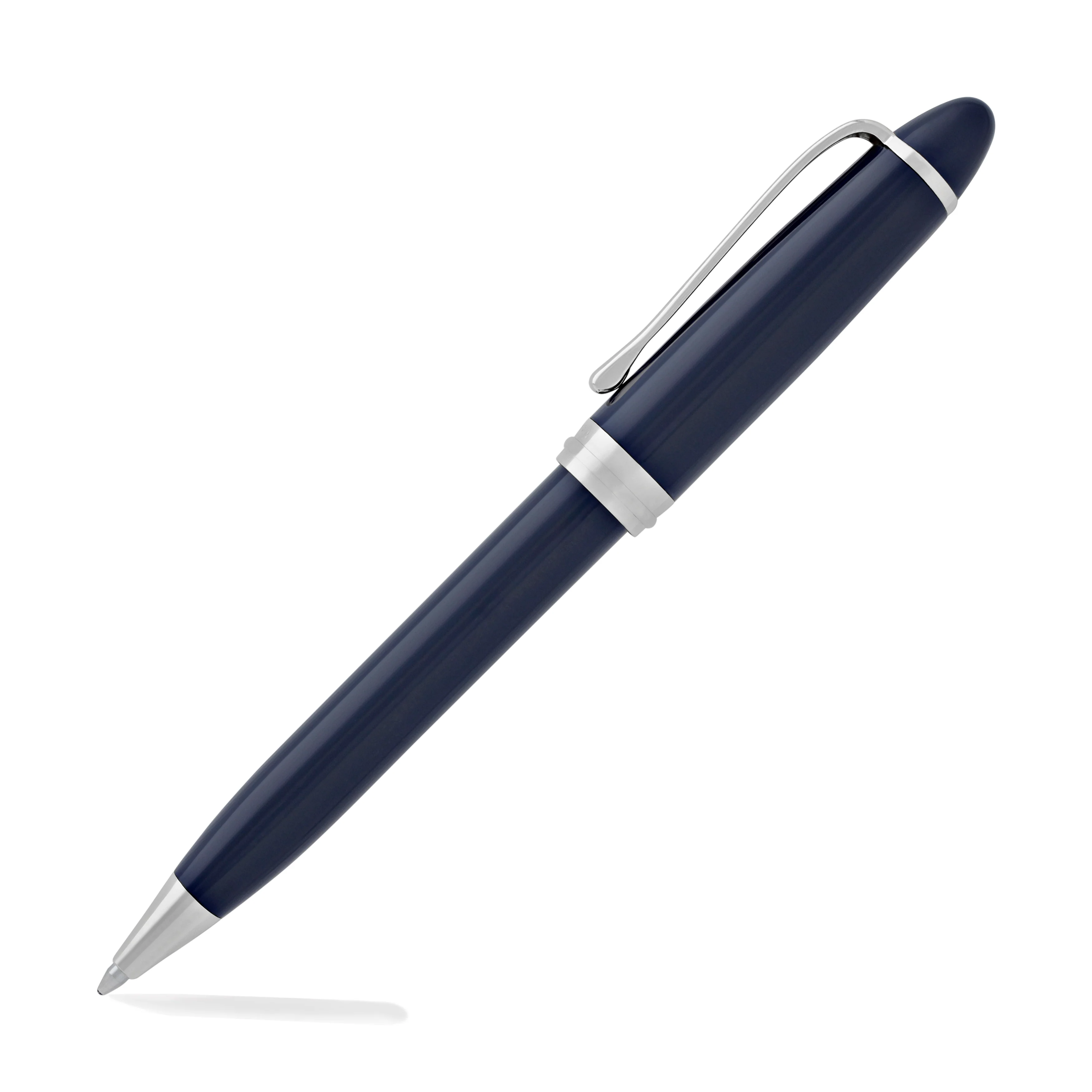 Aurora Ipsilon Deluxe Ballpoint Pen in Blue Chrome Trim - Image 3