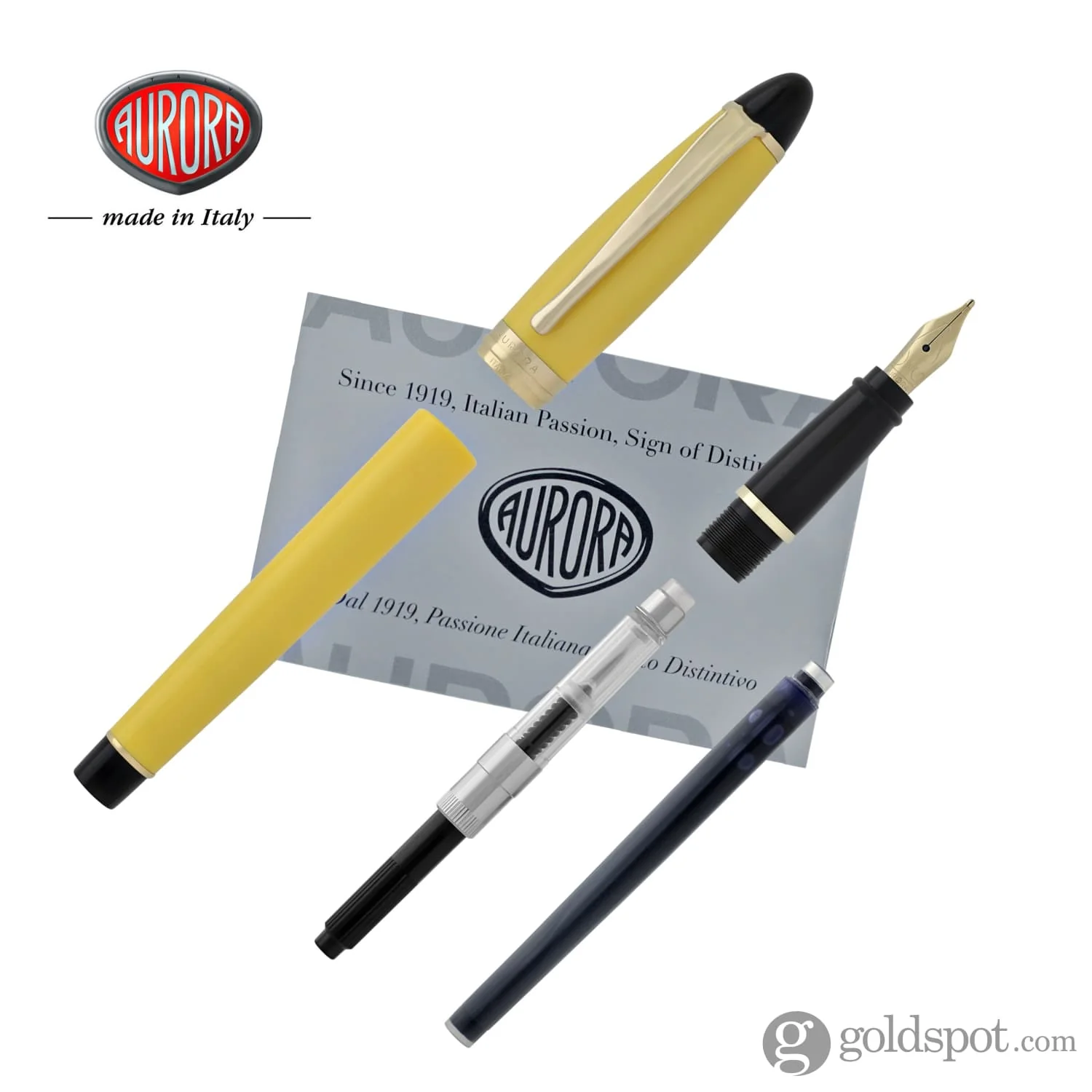Aurora Ipsilon Fountain Pen in Yellow - Image 6
