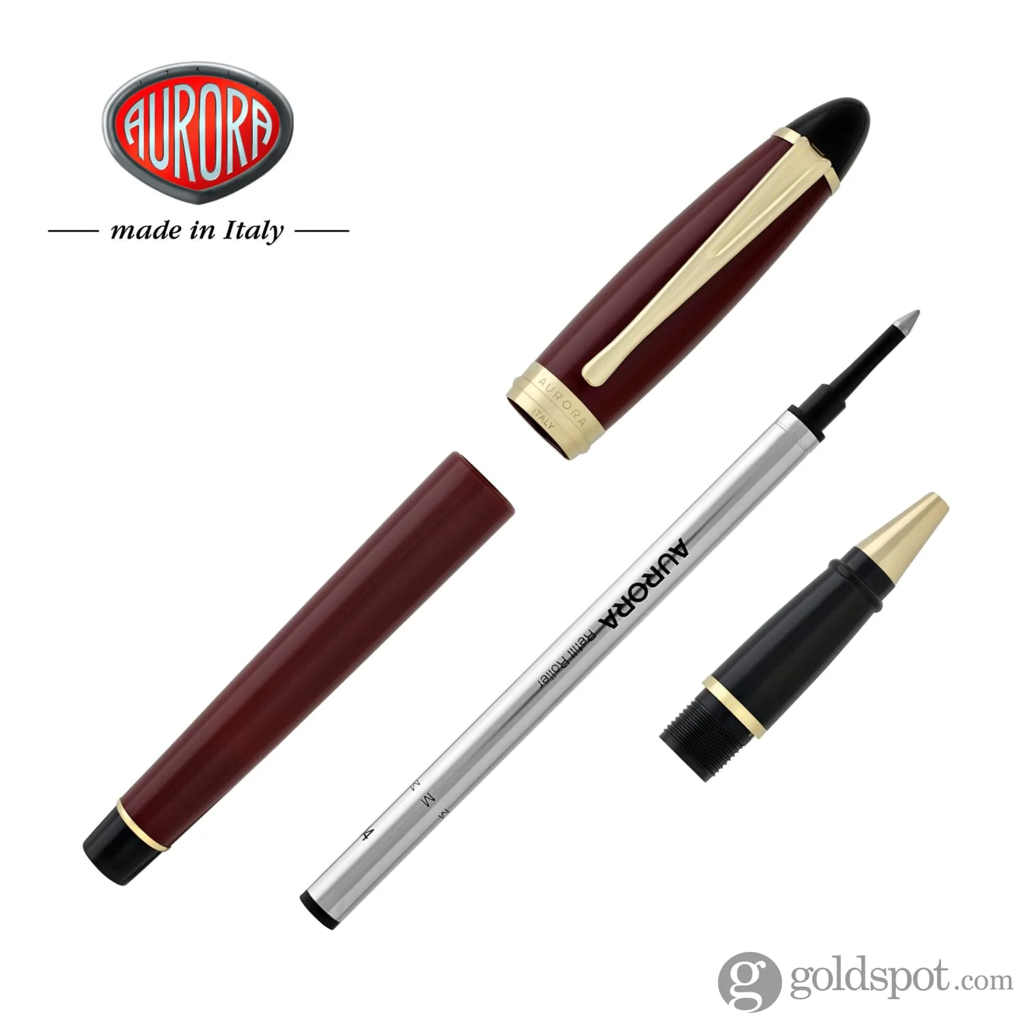 Aurora Ipsilon Rollerball Pen in Bordeaux - Image 7