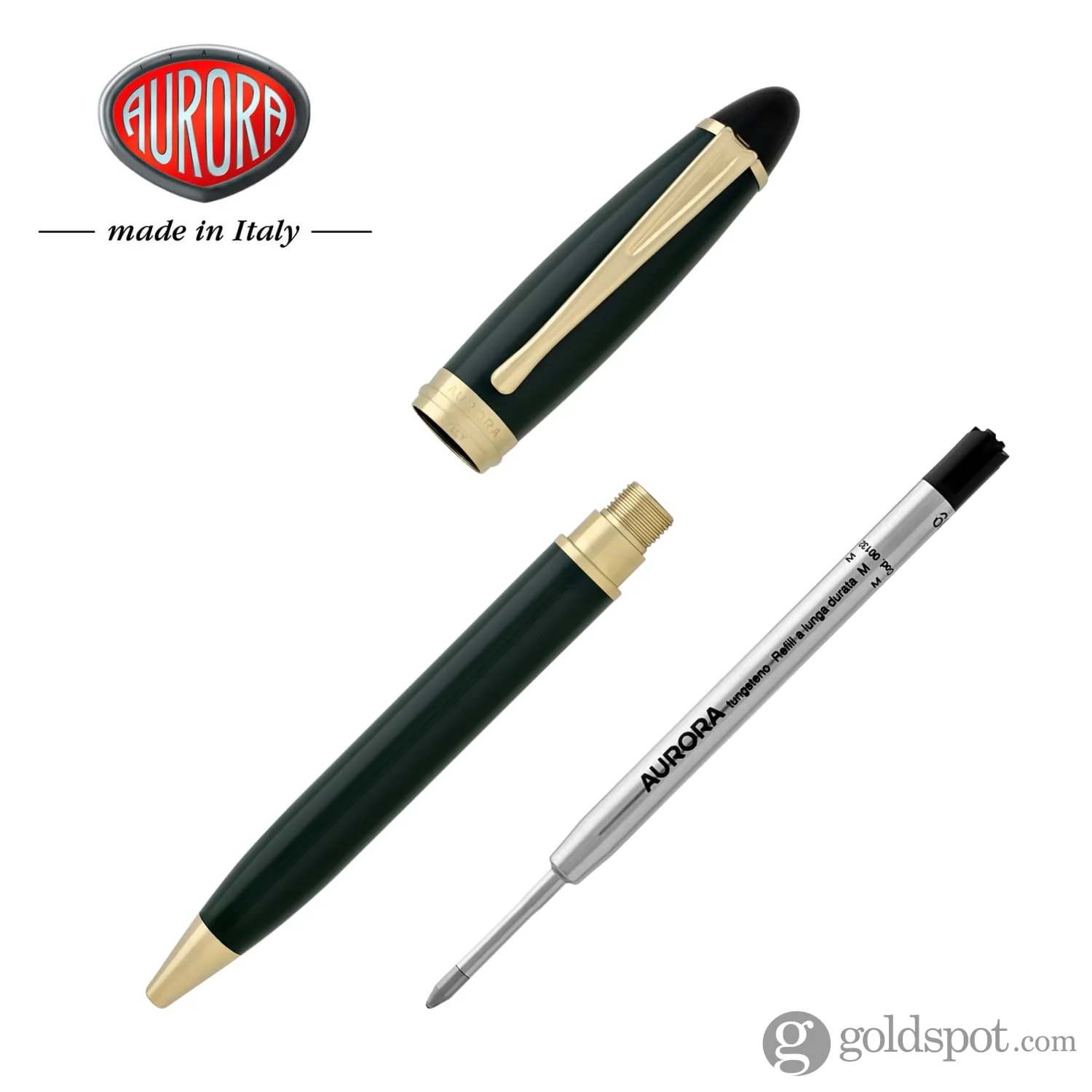 Aurora Ipsilon Ballpoint Pen in Resin Green - Image 5