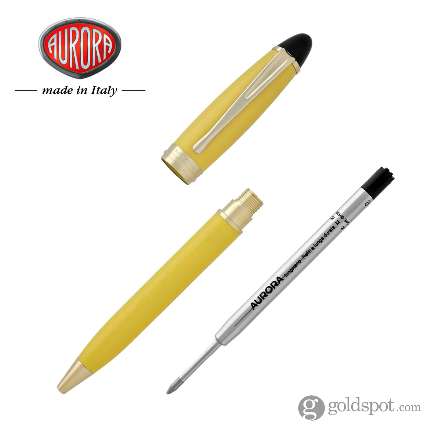 Aurora Ipsilon Ballpoint Pen in Resin Yellow - Image 5