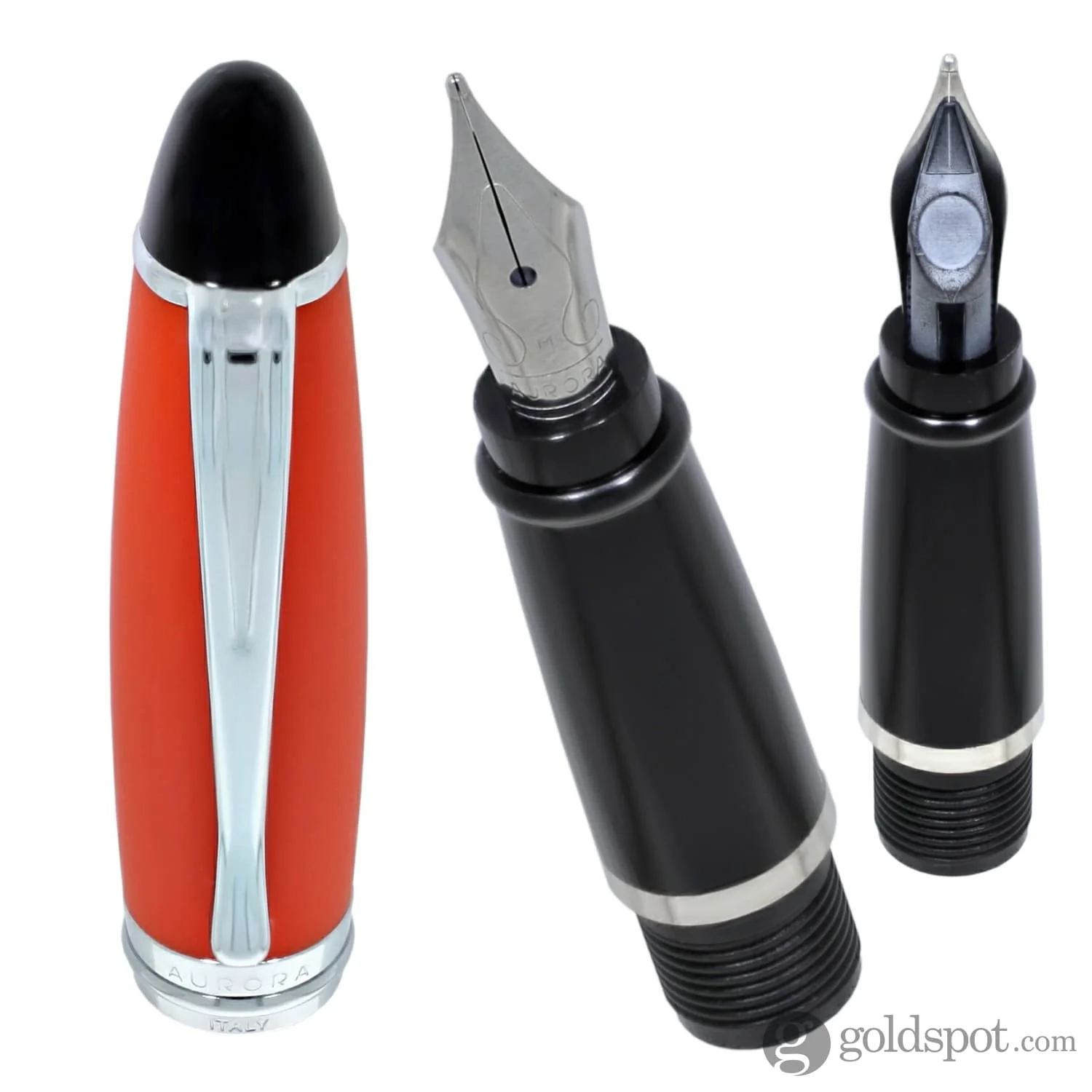 Aurora Ipsilon Satin Fountain Pen in Orange - Image 3