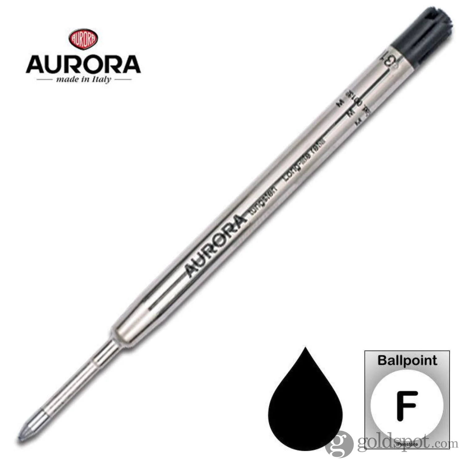Aurora Long Life Ballpoint Pen Refill in Black - Image 4