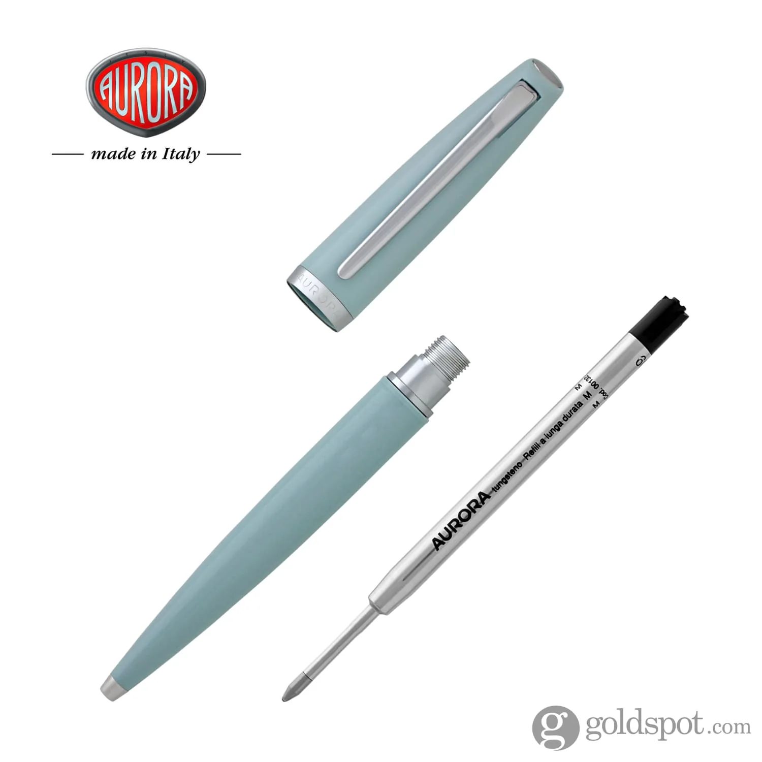 Aurora Style Gemstone Ballpoint Pen in Aquamarine - Image 5