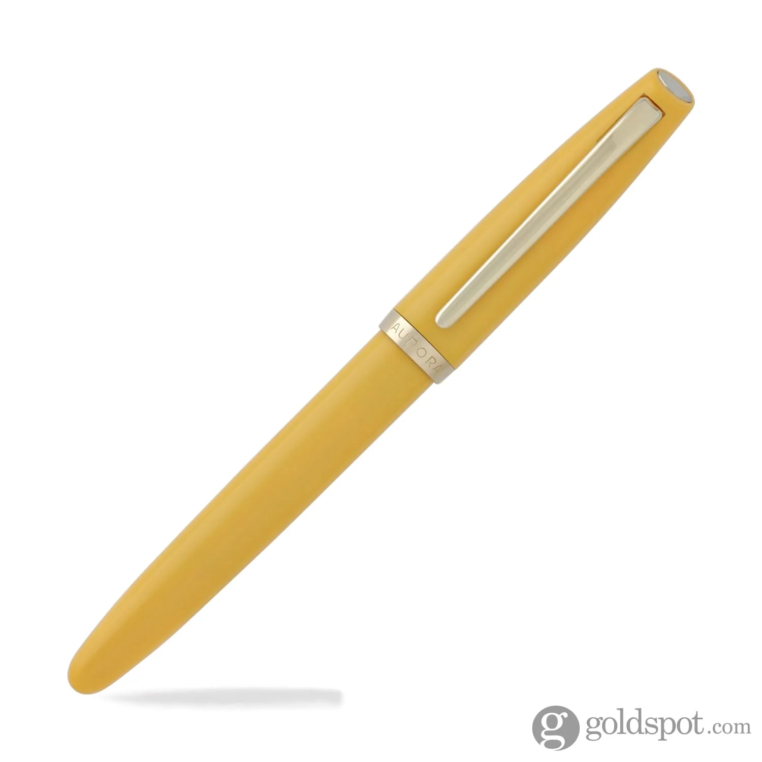 Aurora Style Resin Rollerball Pen in Mustard - Image 5