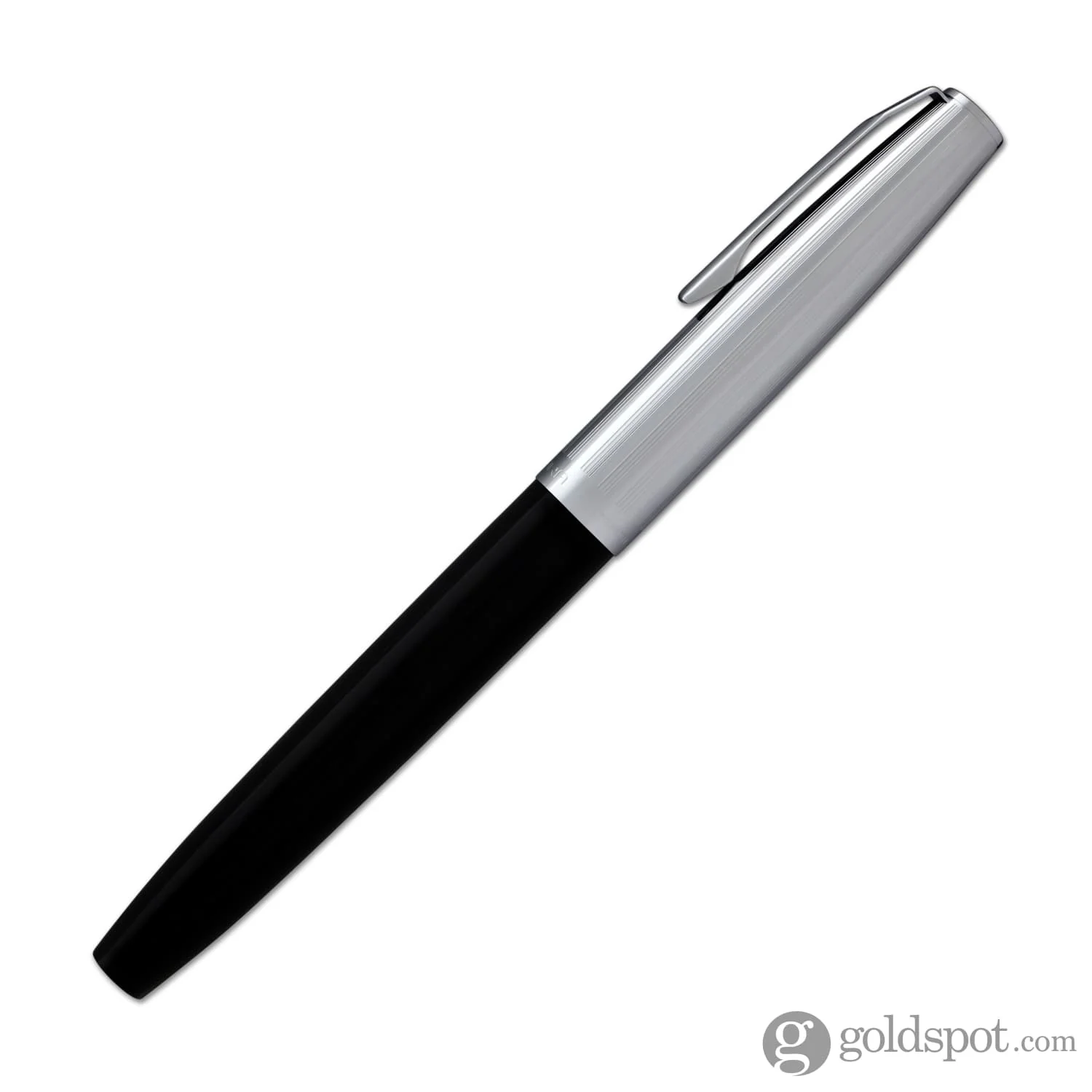 Aurora Duo Cart Fountain Pen - Black Resin With Chrome Cap, Medium Point - Image 6