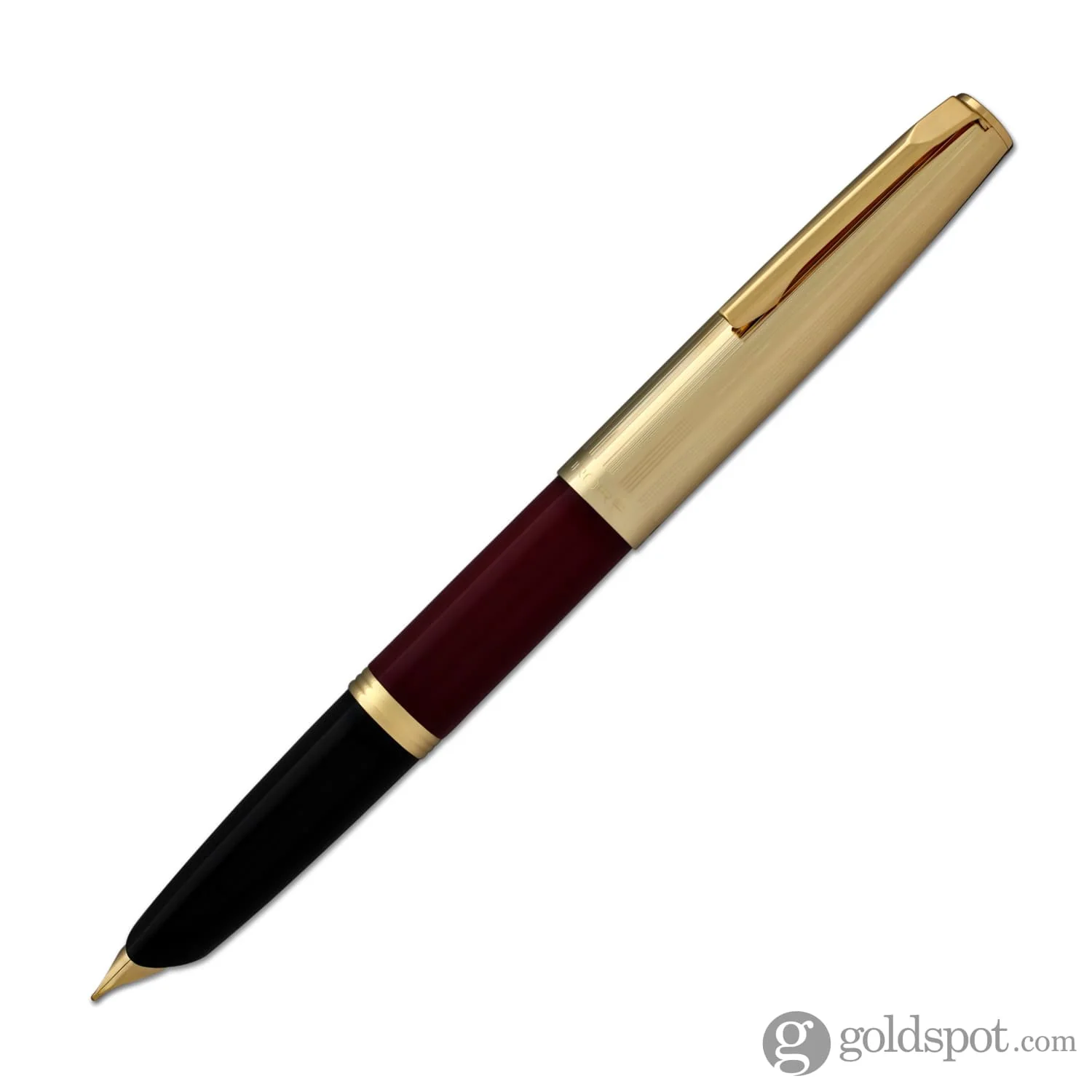 Aurora Duo Cart Fountain Pen in Bordeaux Resin with Gold Plated Cap - Medium Point - Image 2