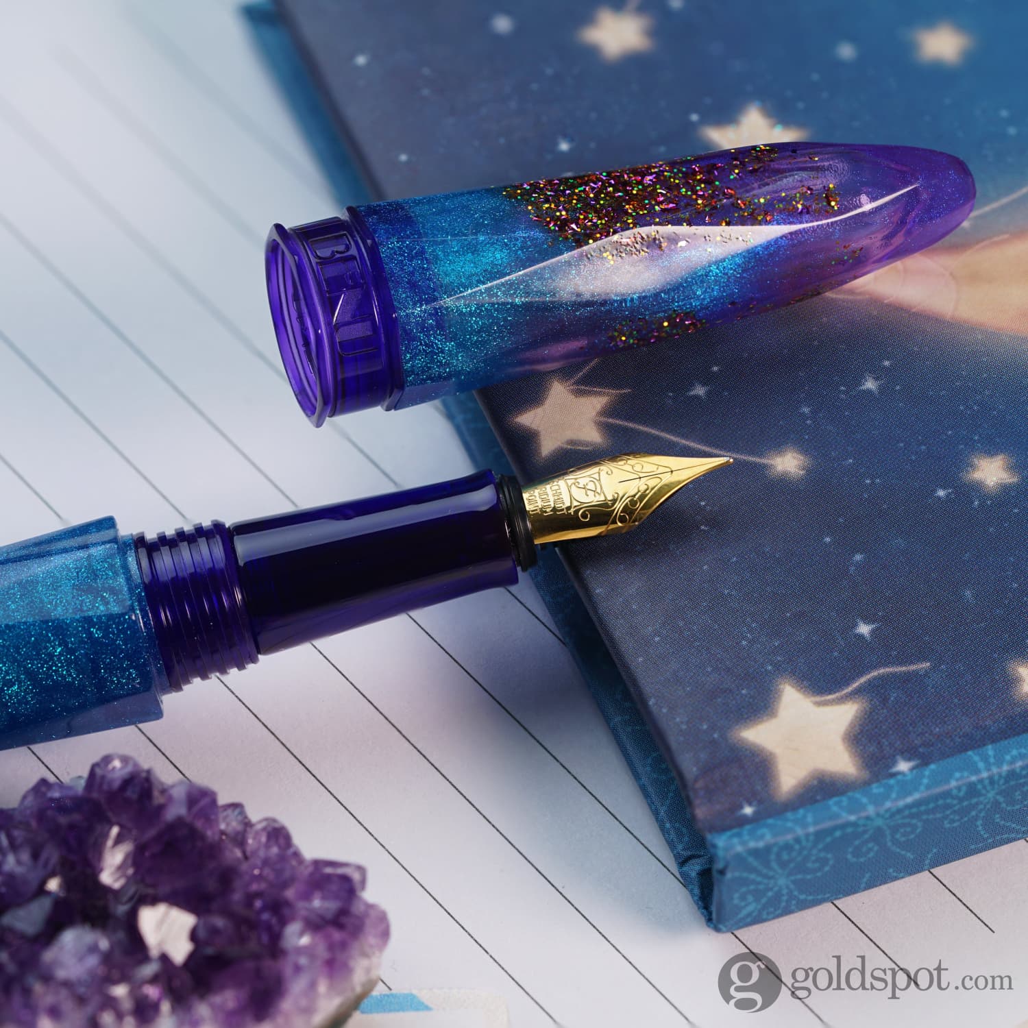 Benu Briolette Fountain Pen in Amethyst Tide - Image 7