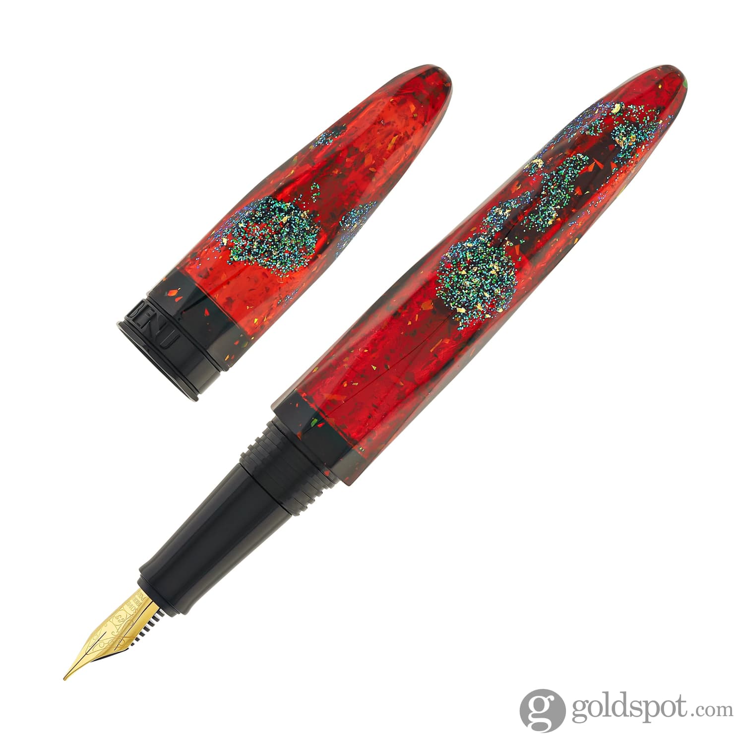 Benu Briolette Fountain Pen in Ruby Forest - Image 3