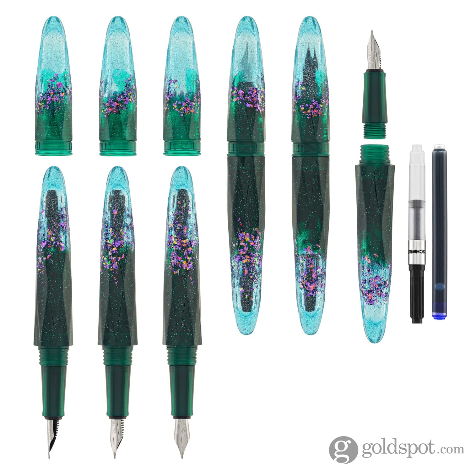 Benu Briolette Fountain Pen in Starlit Oasis - Image 6