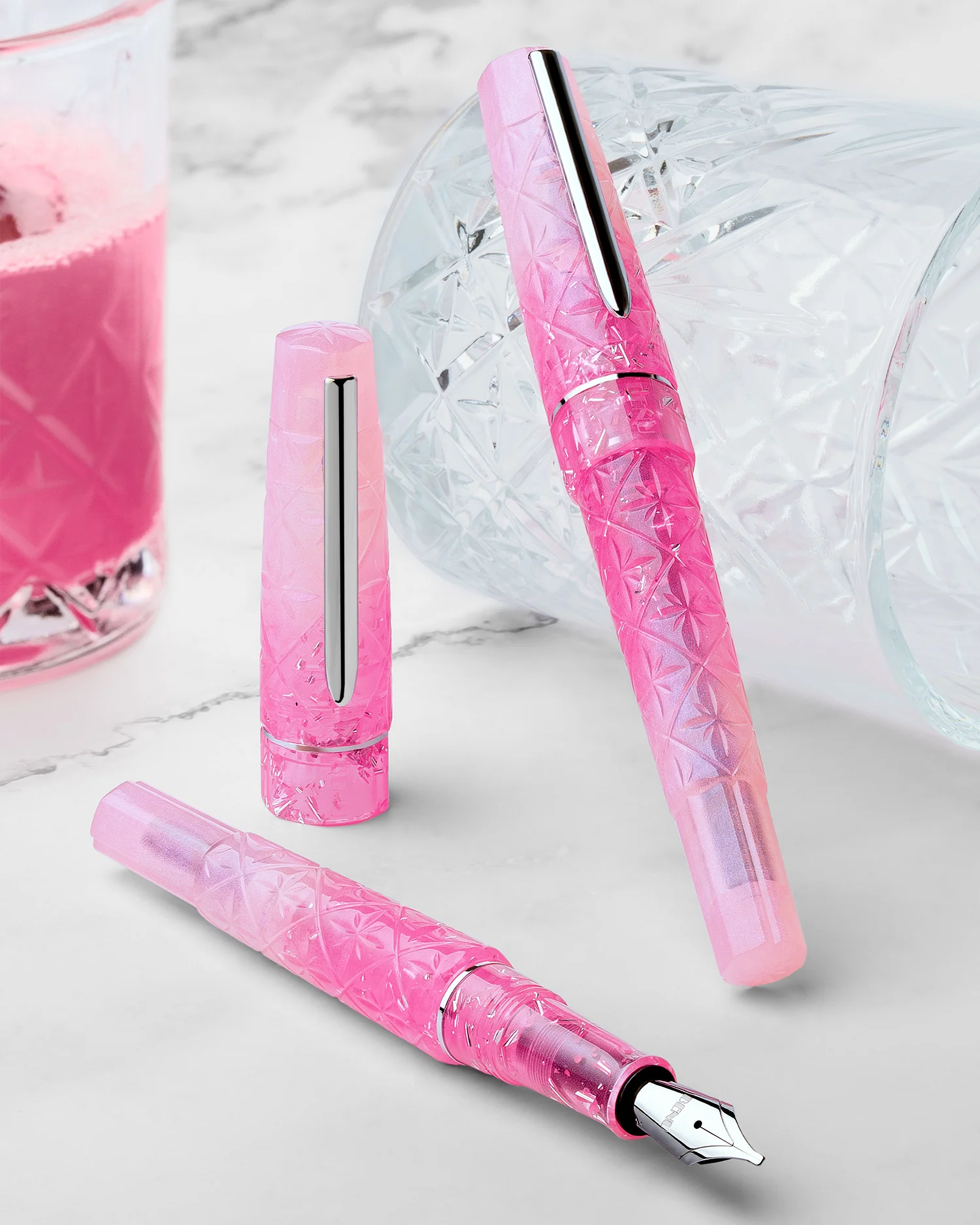 Benu Cocktail Hour Fountain Pen in Pink Lady - Image 3