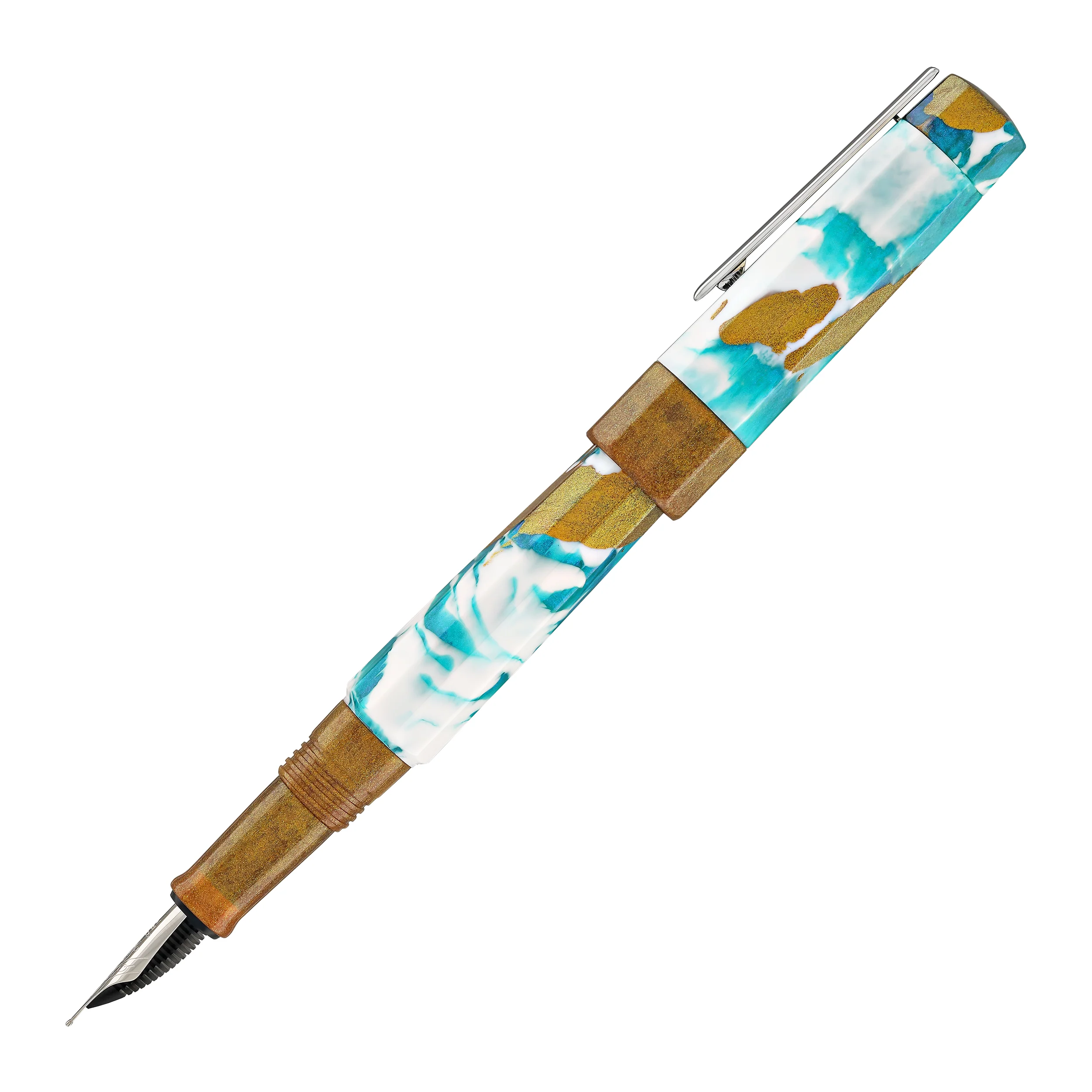 Benu Euphoria Fountain Pen in Blue Hawaiian - Image 3