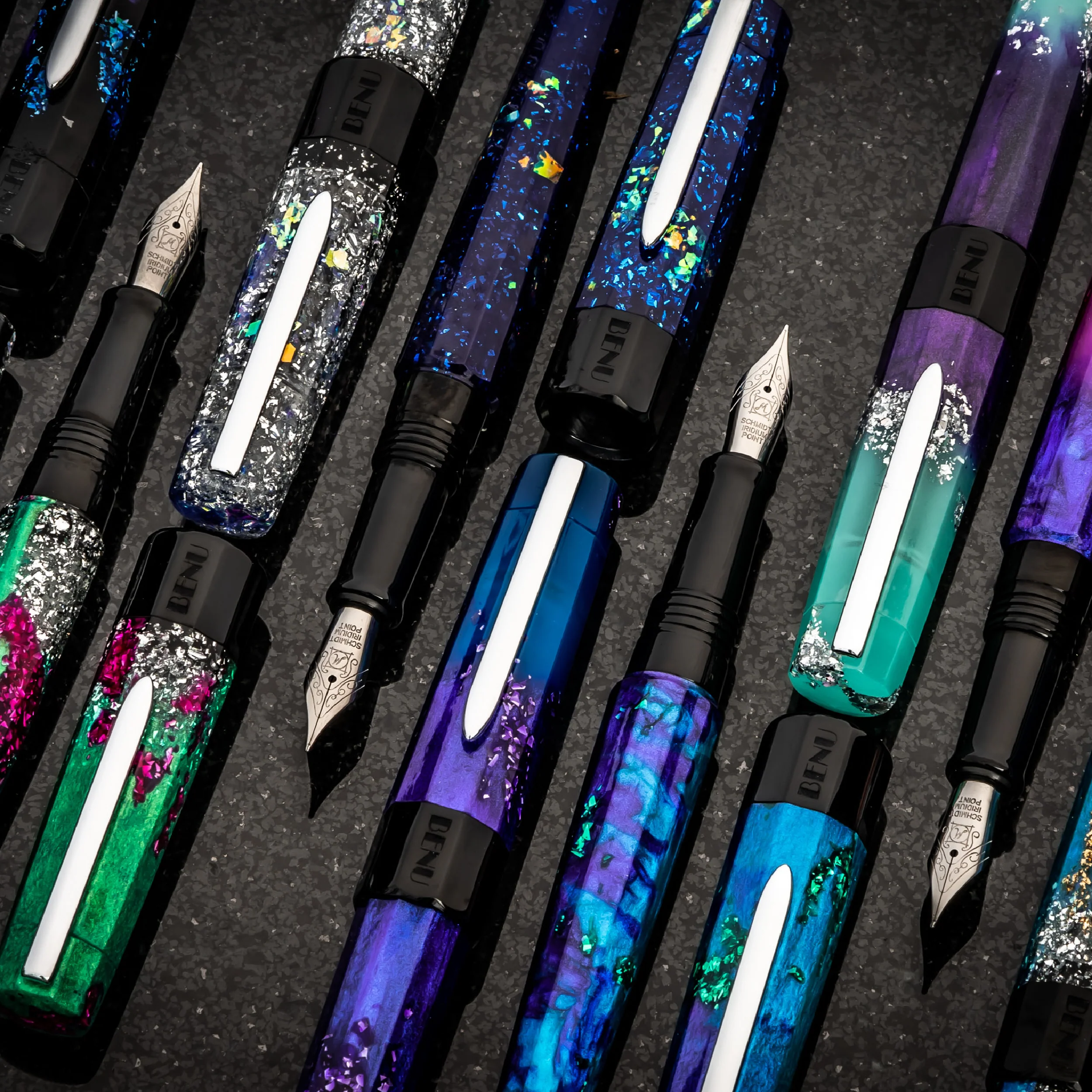Benu Euphoria Fountain Pen in Love Story (Lavender Blue Glow) - Image 12
