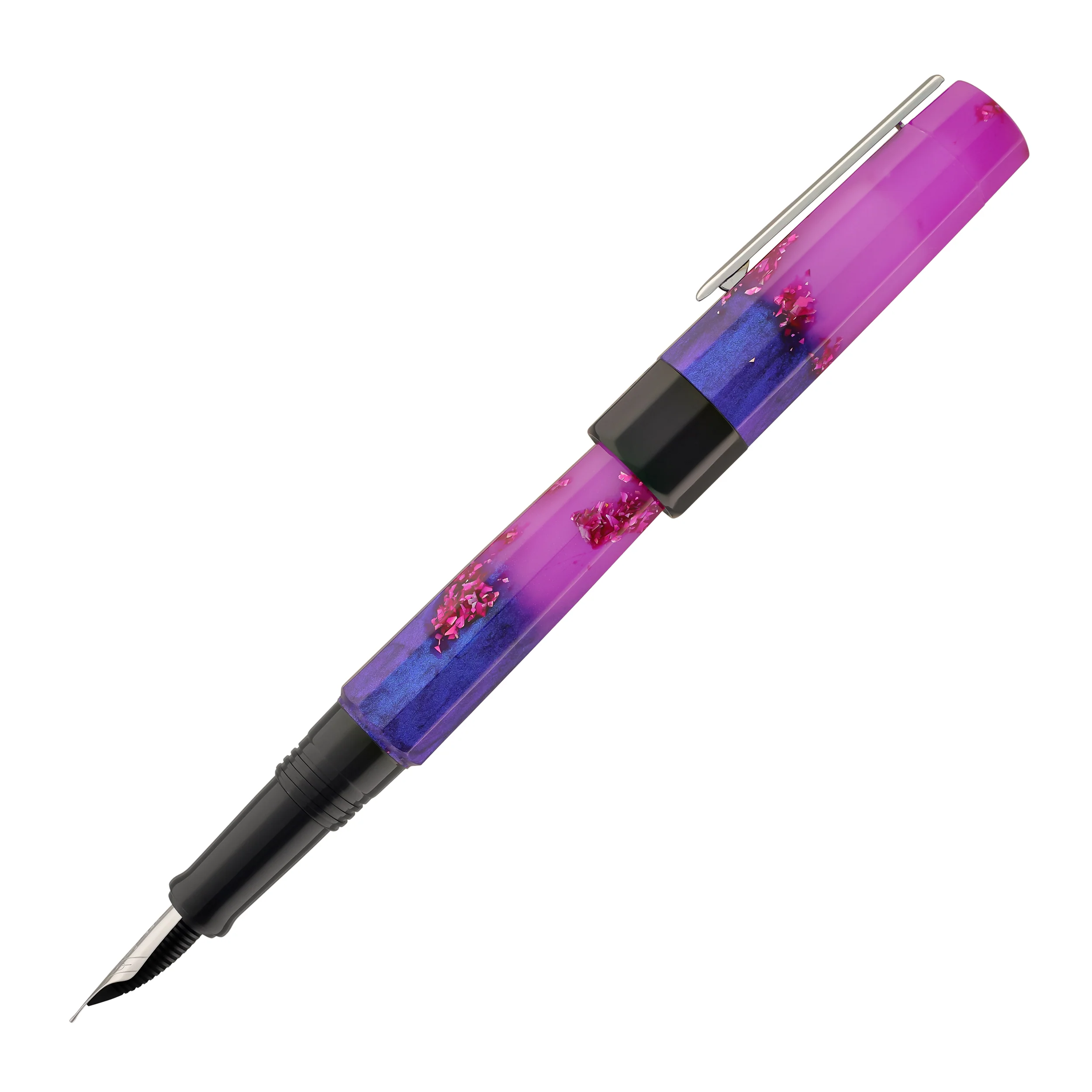 Benu Euphoria Fountain Pen in Love Story (Lavender Blue Glow) - Image 3