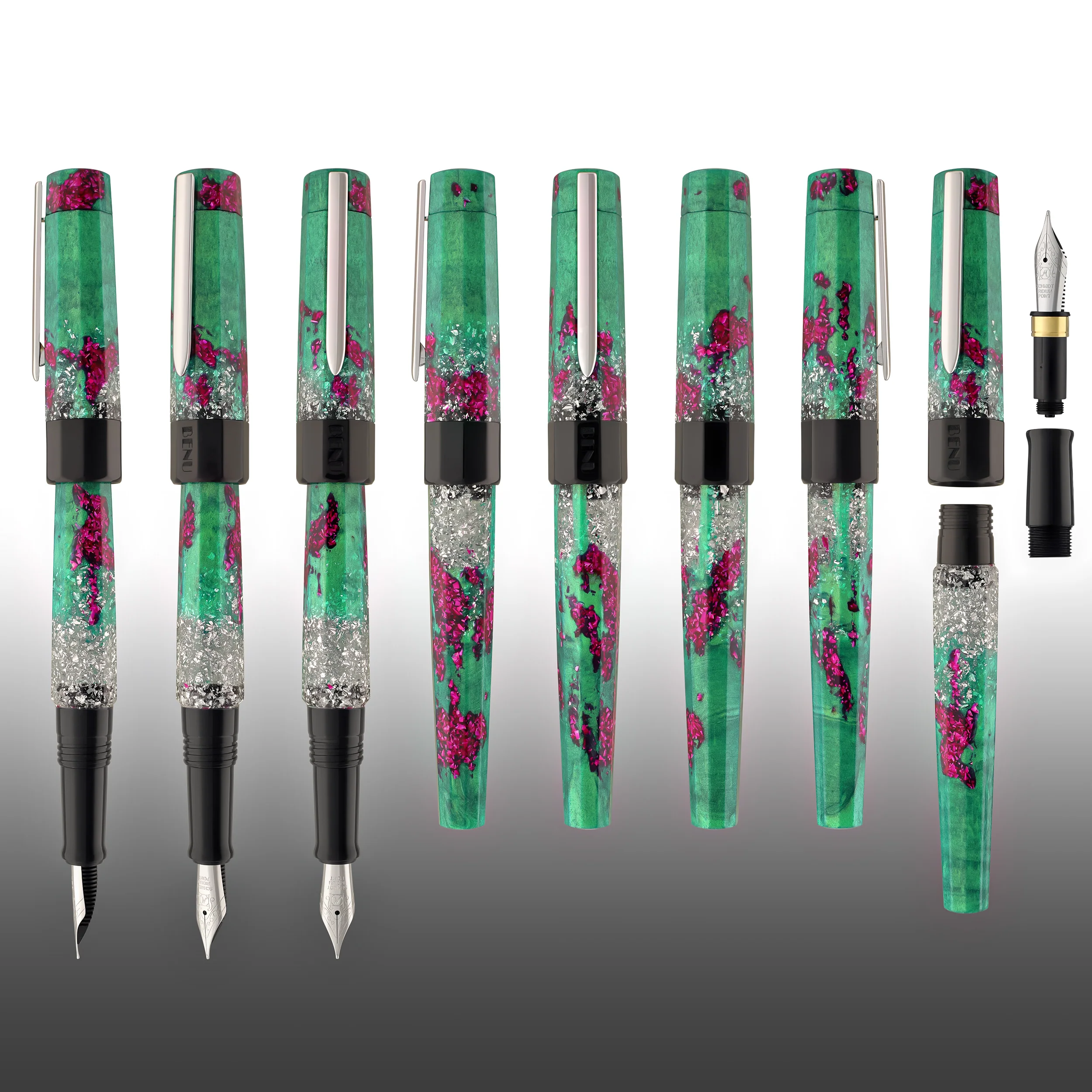 Benu Euphoria Fountain Pen in Pink Guava - Image 8
