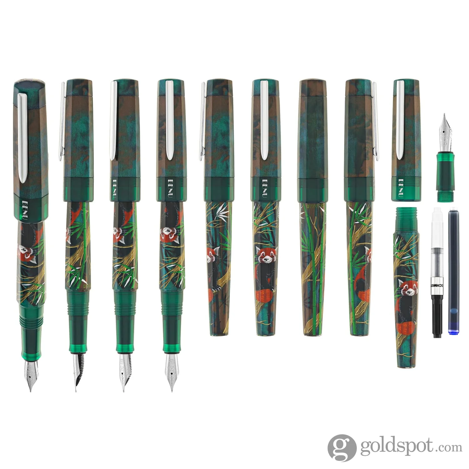 Benu Euphoria Handpainted Fountain Pen in Red Panda - Image 9