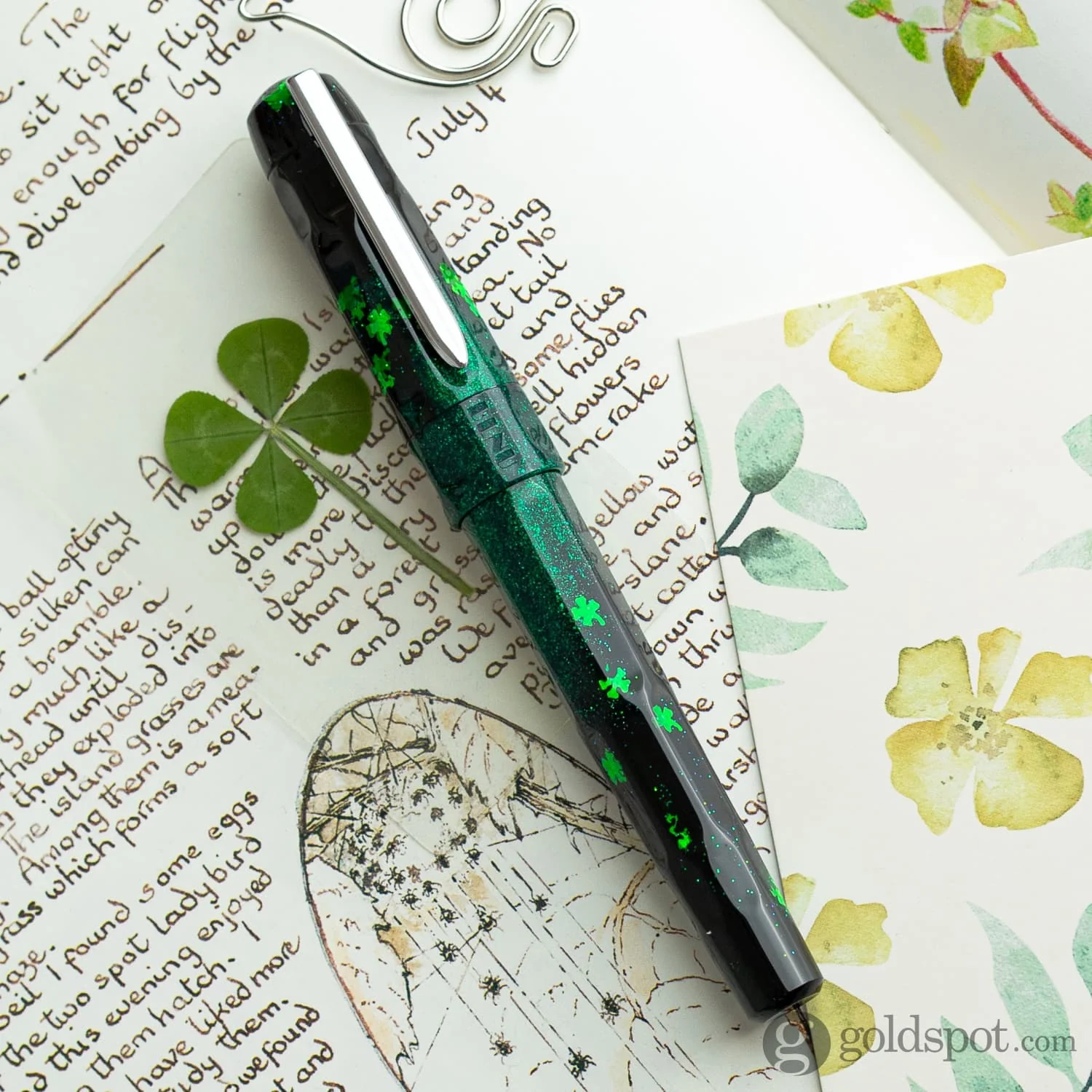 Benu Talisman Fountain Pen in Four Leaf Clover - Image 17
