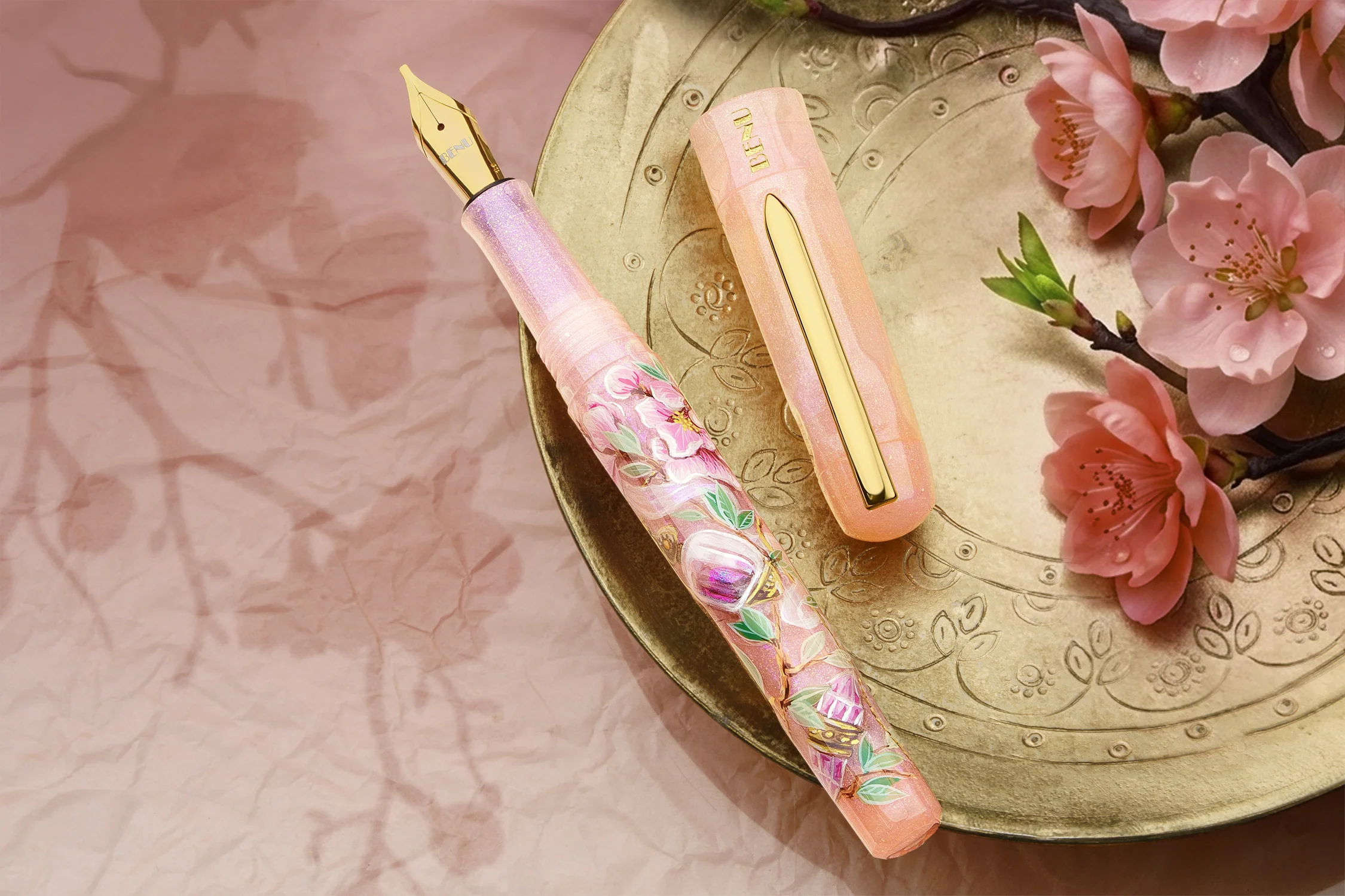 Benu Talisman Fountain Pen in Peach Blossom - Image 3