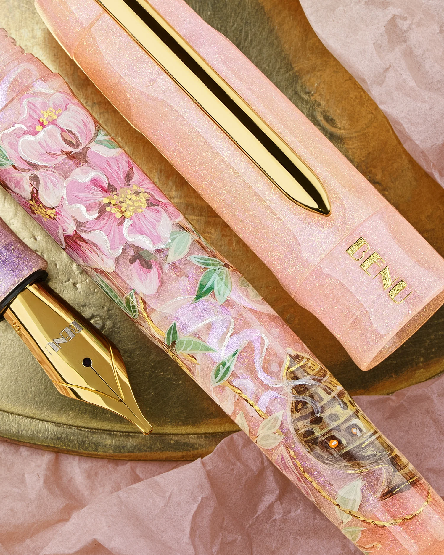 Benu Talisman Fountain Pen in Peach Blossom - Image 4