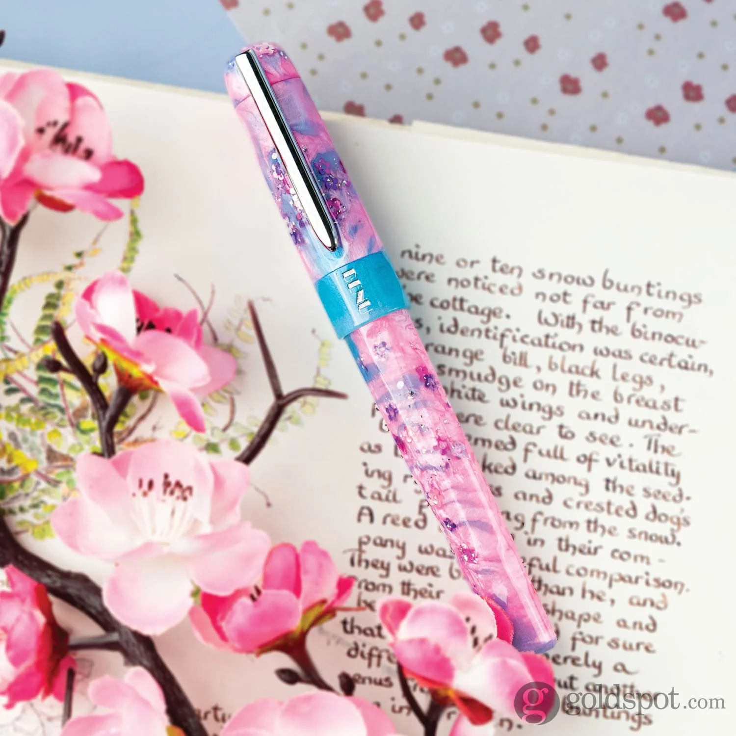Benu Talisman Fountain Pen in Sakura Cherry Blossoms - Image 12