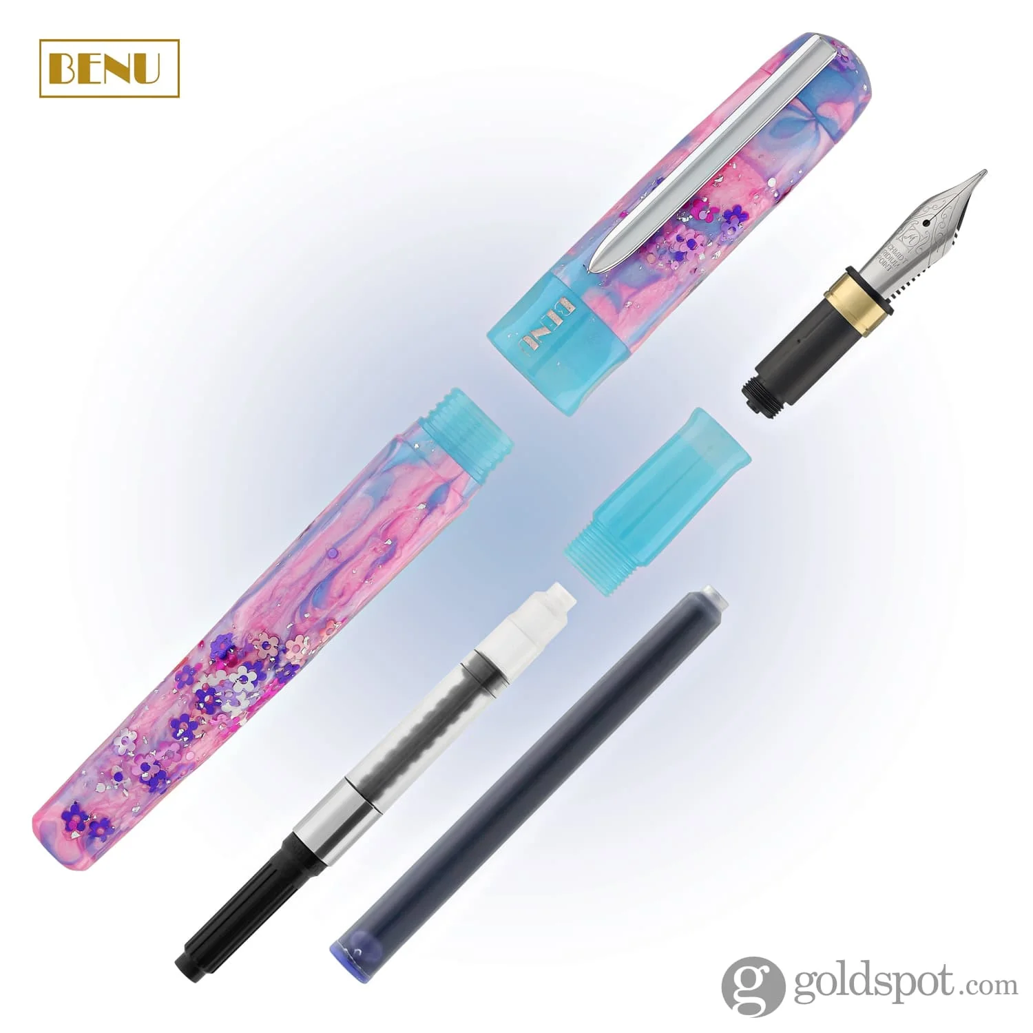 Benu Talisman Fountain Pen in Sakura Cherry Blossoms - Image 4