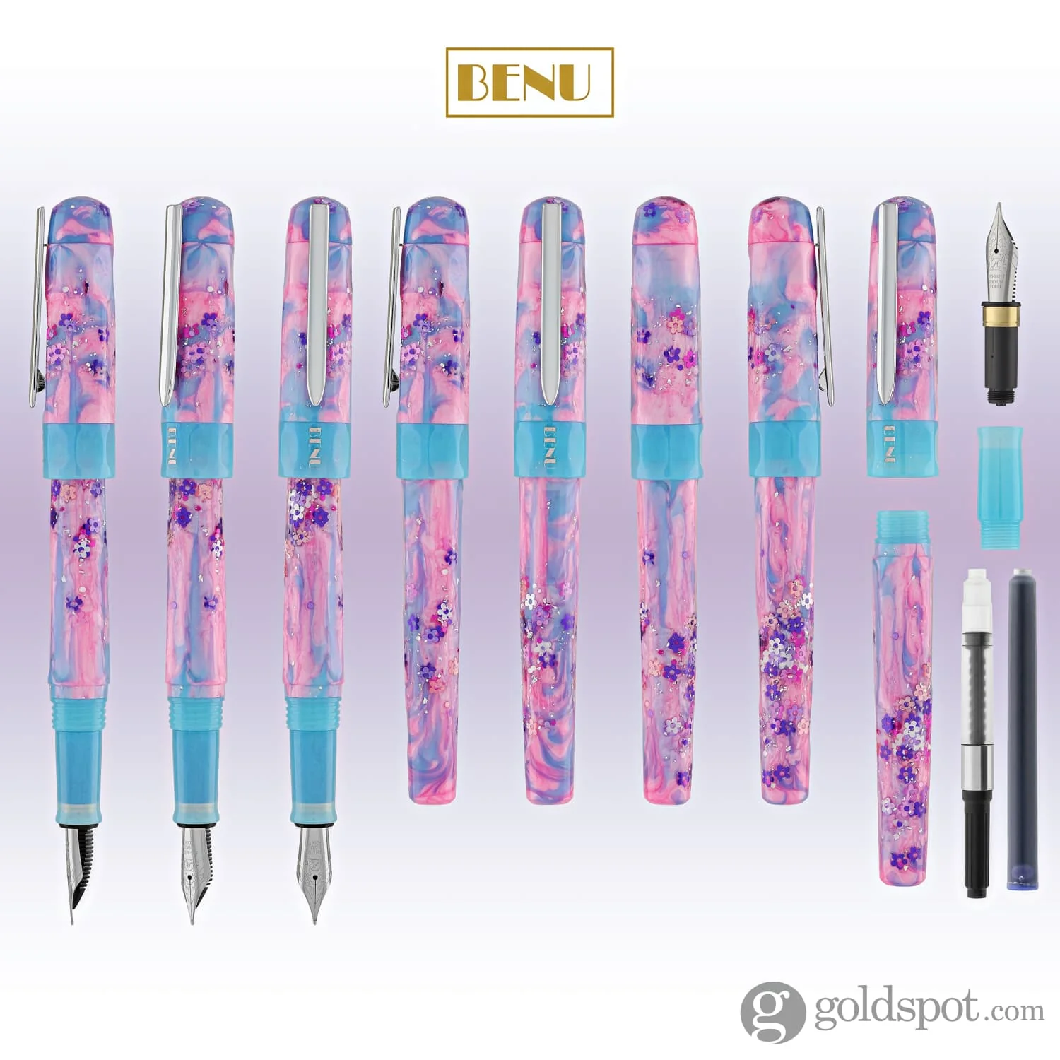 Benu Talisman Fountain Pen in Sakura Cherry Blossoms - Image 5