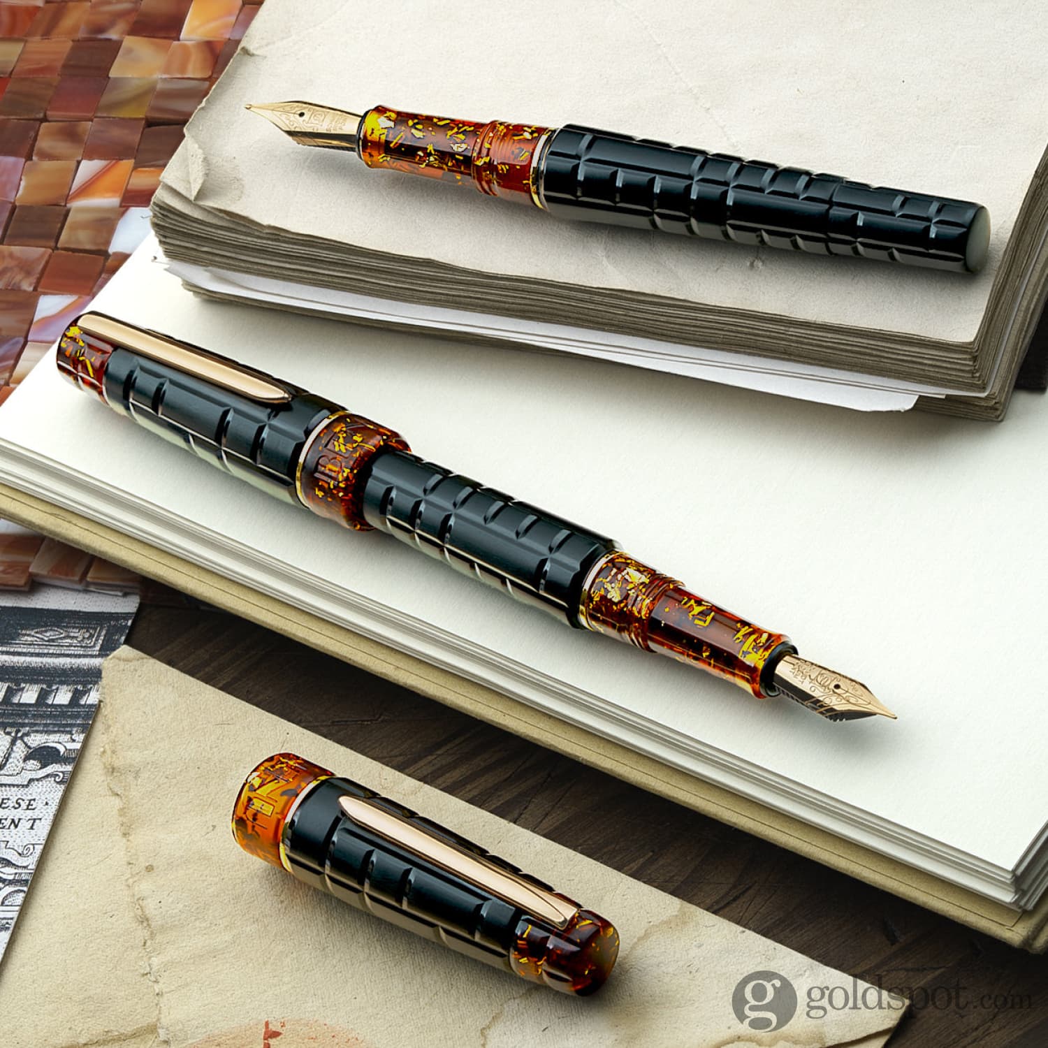 Benu Tessera Fountain Pen in Black Amber - Image 10