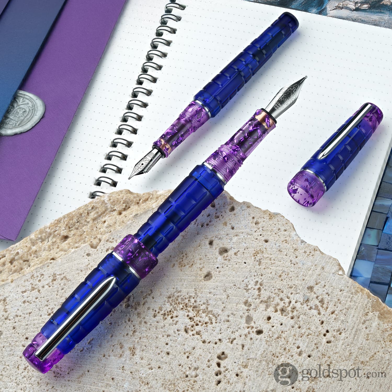Benu Tessera Fountain Pen in Tanzanite - Image 10