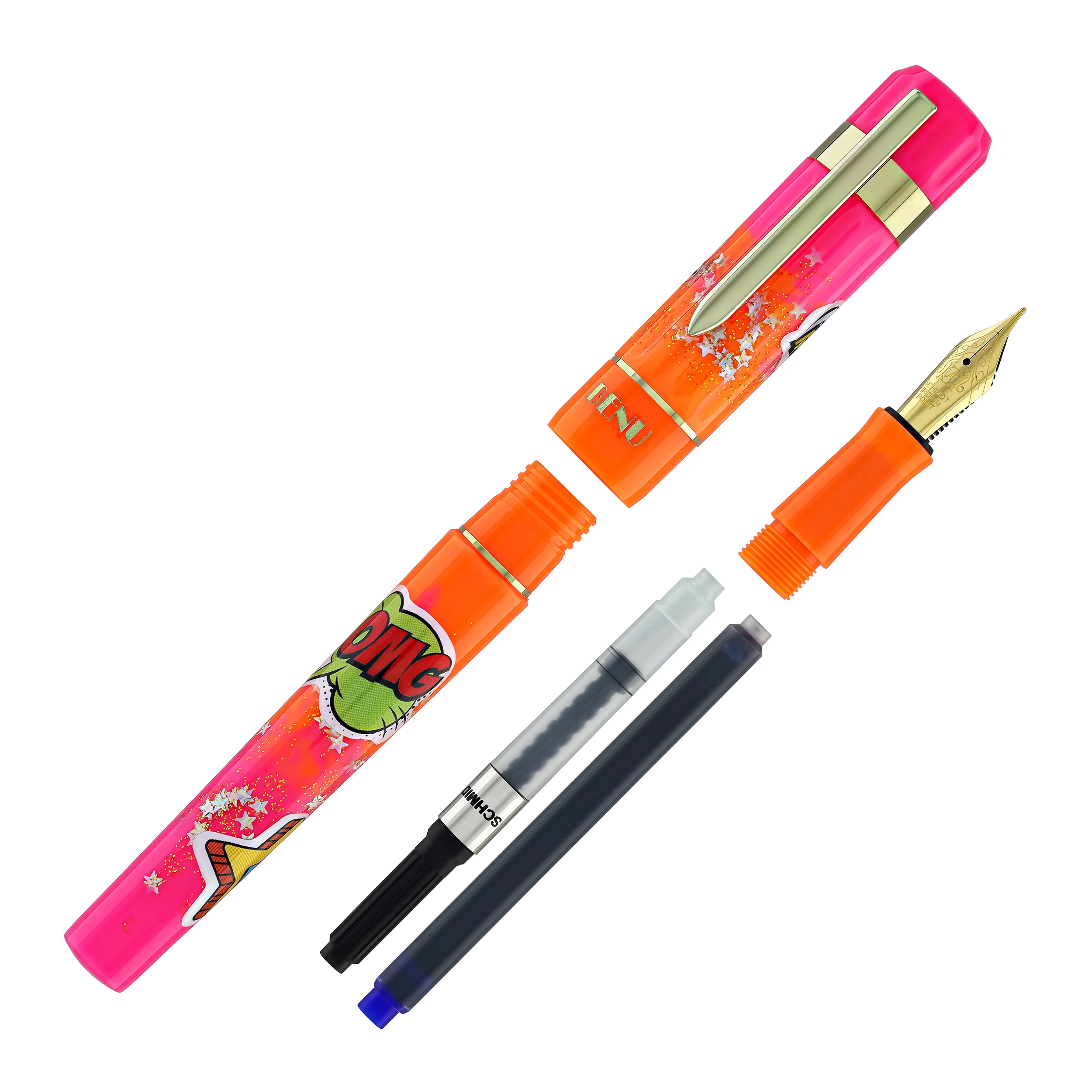 Benu Tribute Pop Art Capsule Fountain Pen in Wow! - Image 7