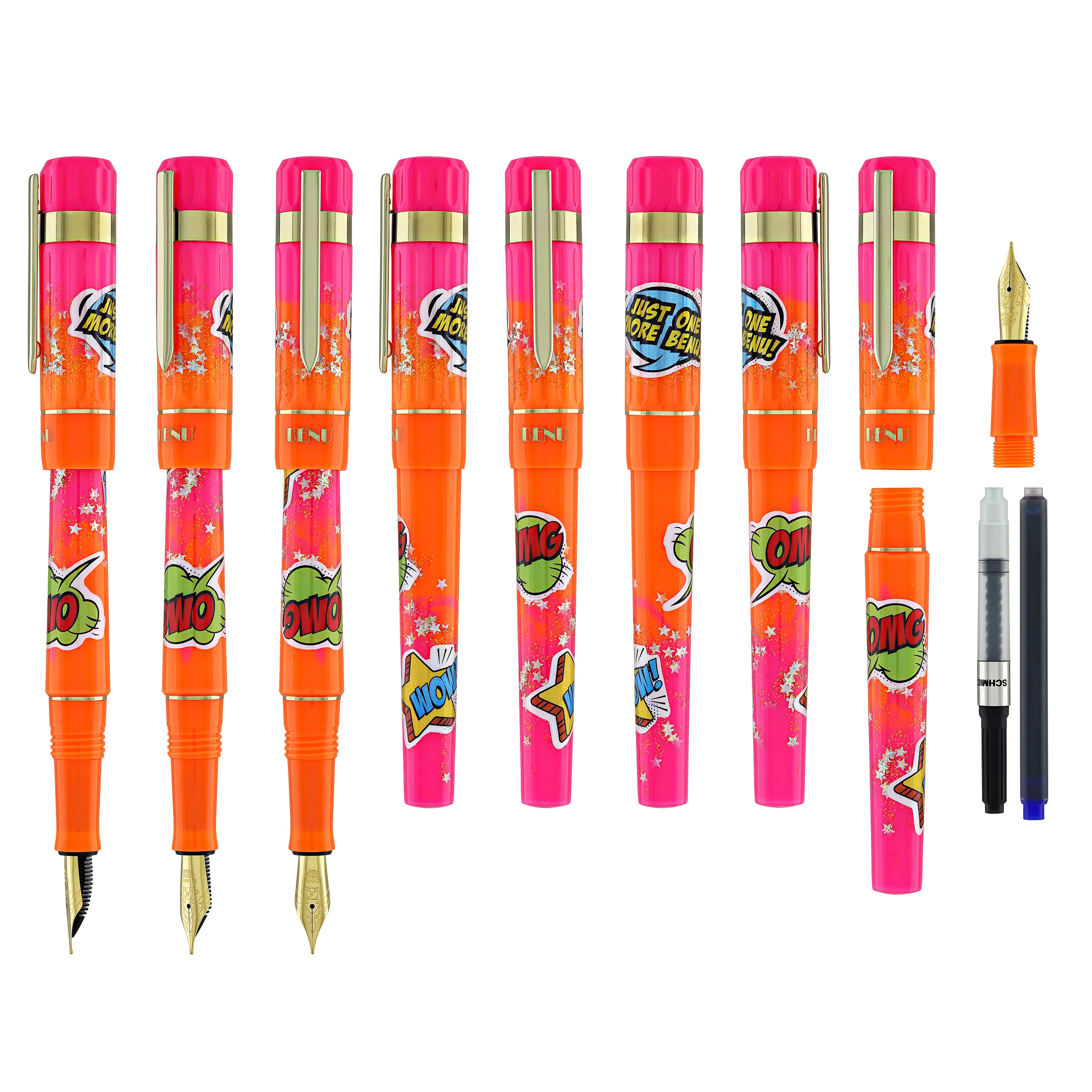 Benu Tribute Pop Art Capsule Fountain Pen in Wow! - Image 8