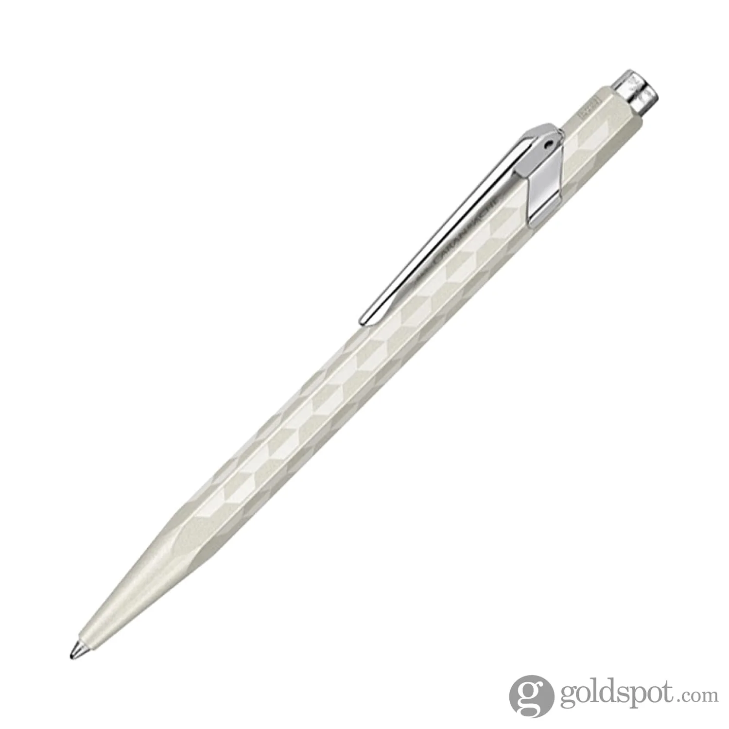 Caran d'Ache 849 Alpine Frost Ballpoint Pen in White - Image 2