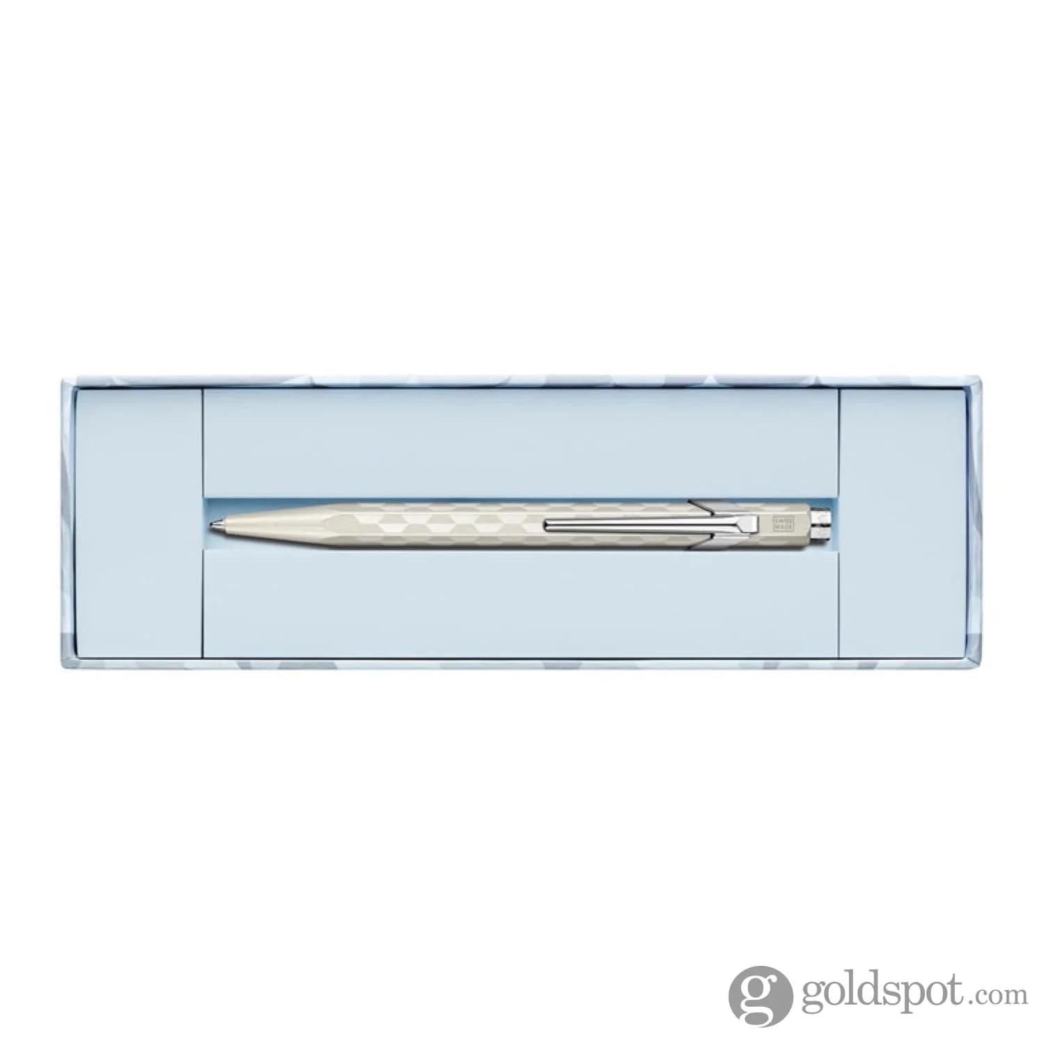 Caran d'Ache 849 Alpine Frost Ballpoint Pen in White - Image 3