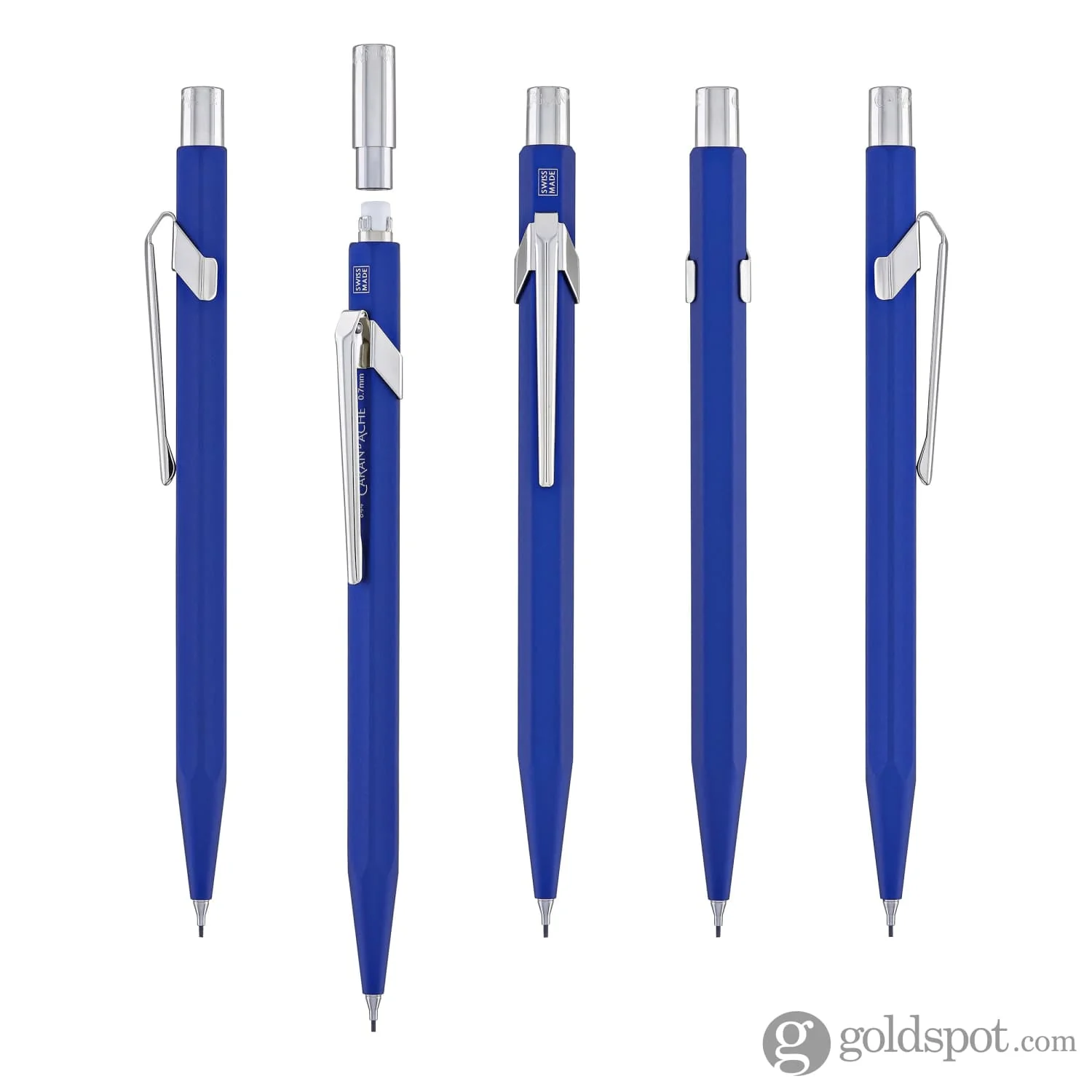 Caran d'Ache 849 COLORMAT-X Mechanical Pencil in Blue - 0.7mm - Image 5
