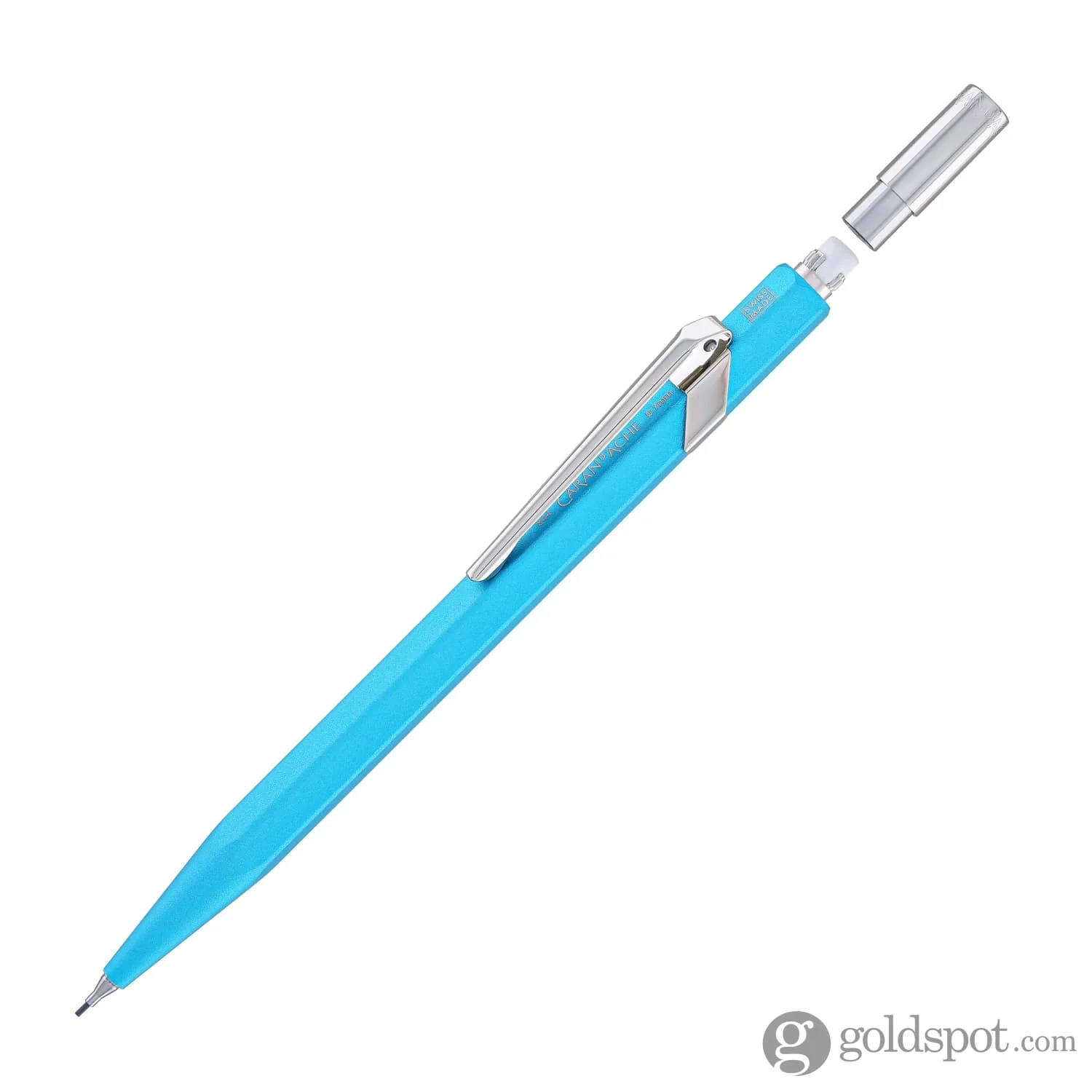 Caran d'Ache 849 COLORMAT-X Mechanical Pencil in Turquoise - 0.7mm - Image 2